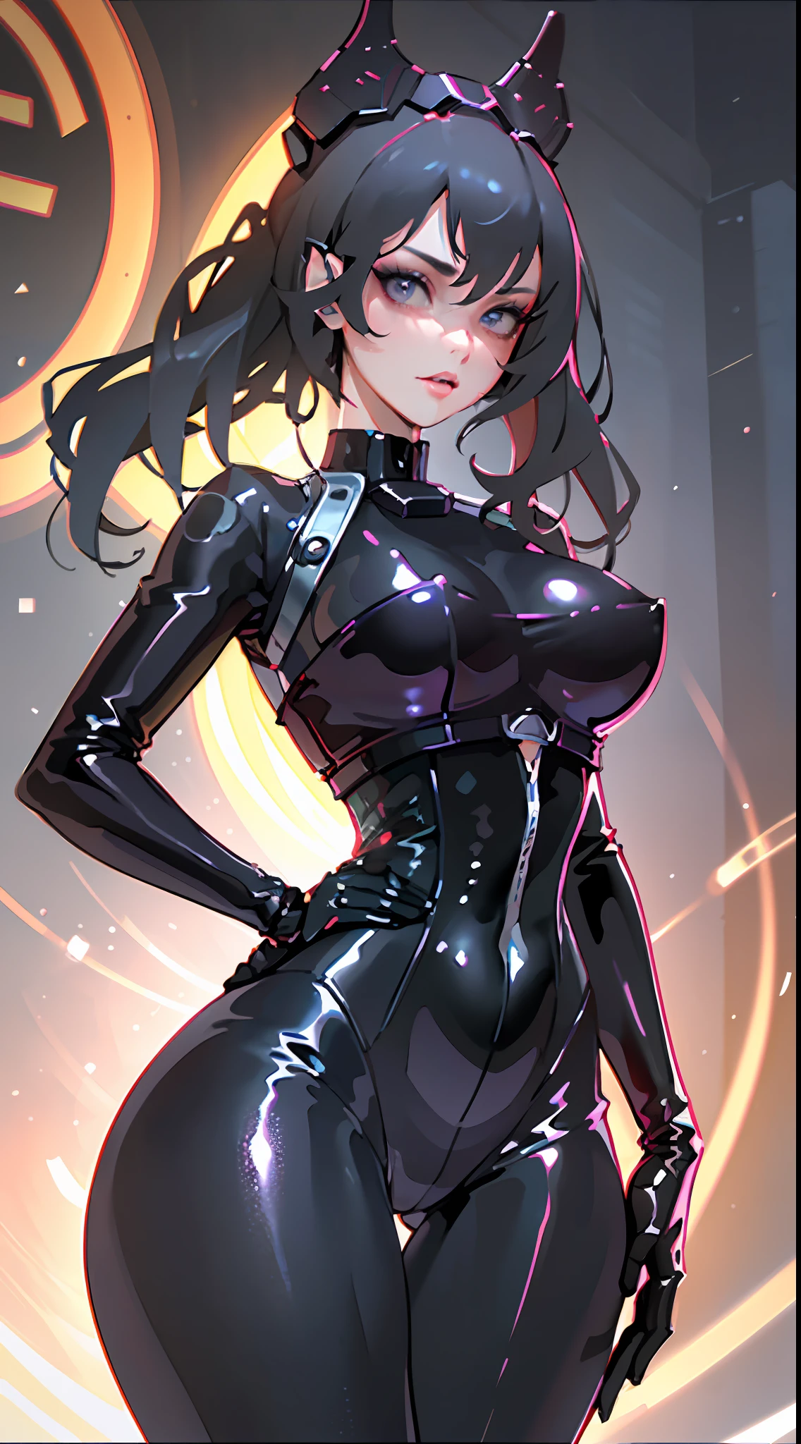 Rubber, Corset, Red Collar, ((Top Quality, Masterpiece: 1.3)), Beautiful Woman with Perfect Figure: 1.1, Glamorous Figure, Overflowing Breasts, Tightly Squeezed Waist, (Seductive Buttocks), Wet Body: 1.5, Very Detailed Face and Skin Texture, Detailed Eyes, (photorealistic:1.4), bokeh, from below,epic realistic,