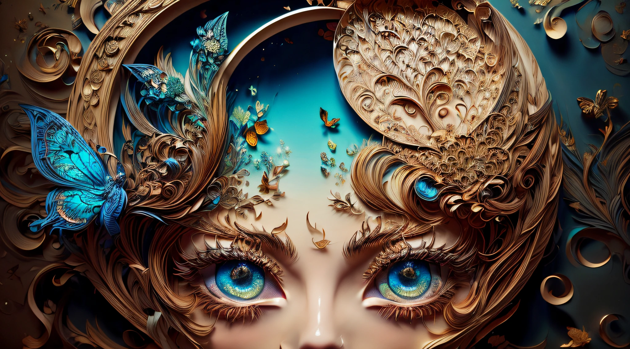 ((((masterpiece))), best quality, illustrations, beautiful details glow,
paper_cut, girl face details clear to the camera, tree, moon, butterfly,