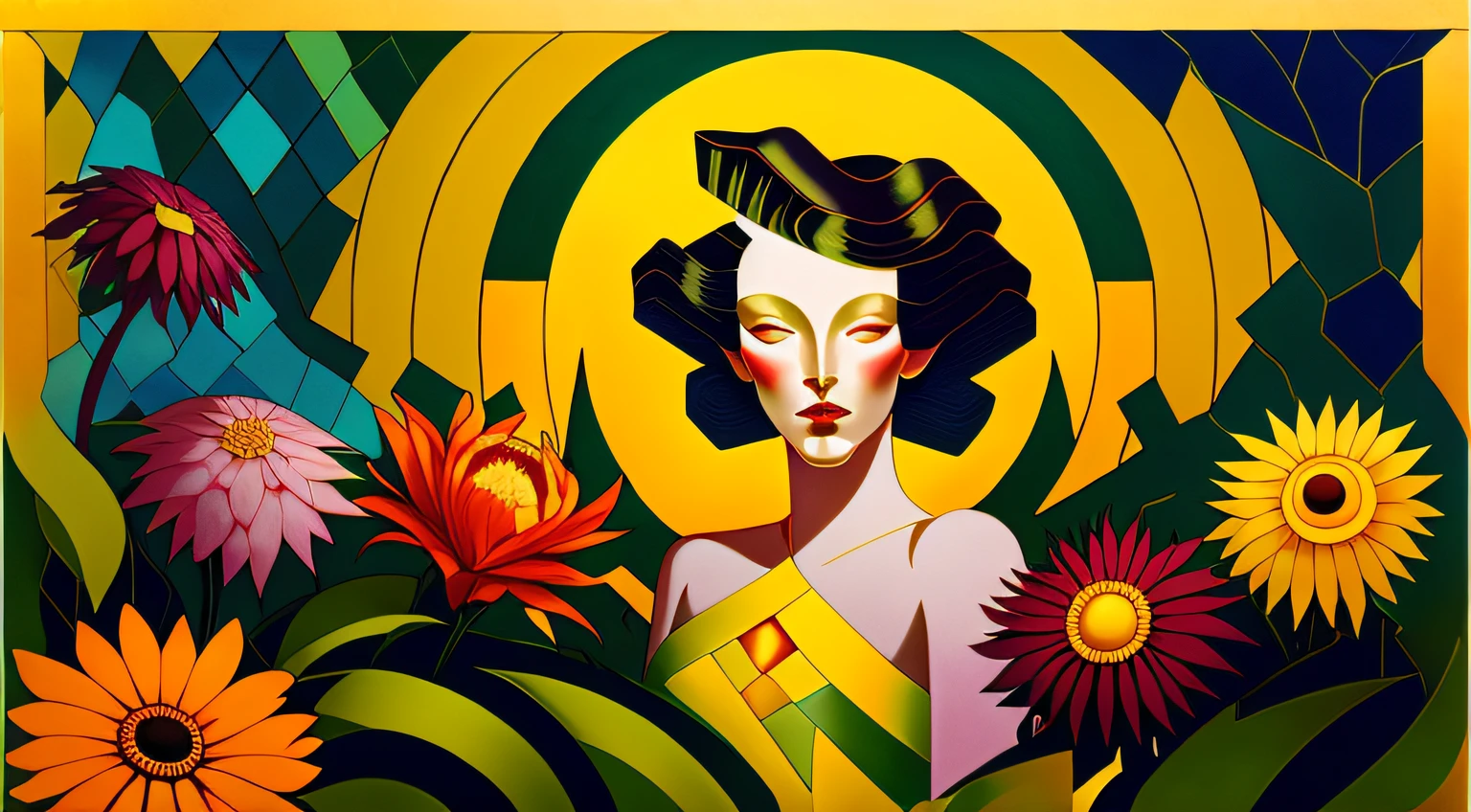 best quality, masterpiece, ultra high resolution, (CCDDA Artstyle: 1.2),
beautiful flowers growing in someone's garden, in style of Tamara Lempicka, ThetaCursed, Michael Parkes, Gustav Klint, Raffaello Ossola, Tiffany Bozic, Tim O'Brien, Wassily Kandinsky, Paul Klee