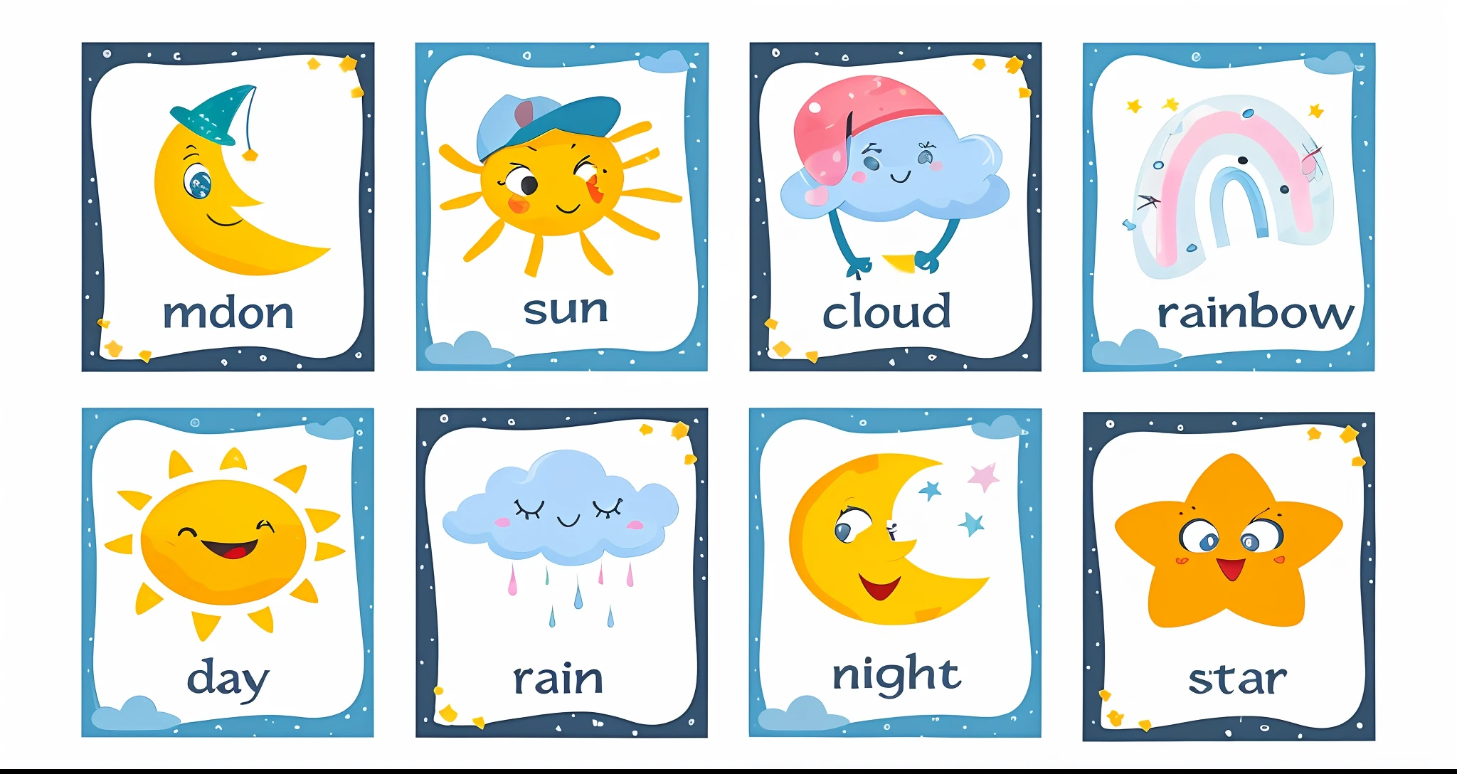 um conjunto de quatro imagens diferentes de diferentes climas e sol;, o tempo brilhante, major arcana sky, 🪔 🎨;🌞🌄, tempo, cartoon illustration, it's raining, amanhecer e entardecer, weather report, tempo nublado, tempo muito ensolarado, melhor tempo, tempo ensolarado, 1614572159, it is night and raining