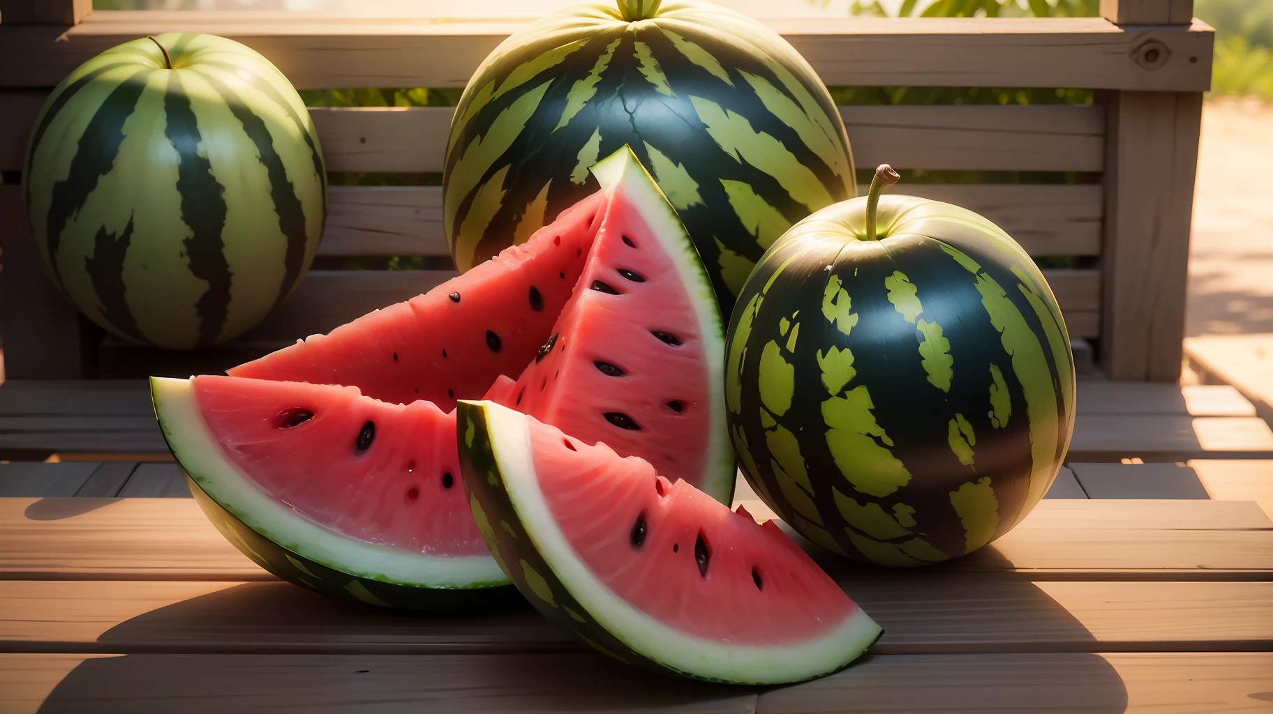 Melancia, watermelon, melancias, frutas, naturais, fruta, linda, natureza, natural, nature, fruit, fotorrealismo, fotorrealista, ultra hd, 4k, texturas detalhadas, sombras detalhadas, cores detalhadas, por do sol,