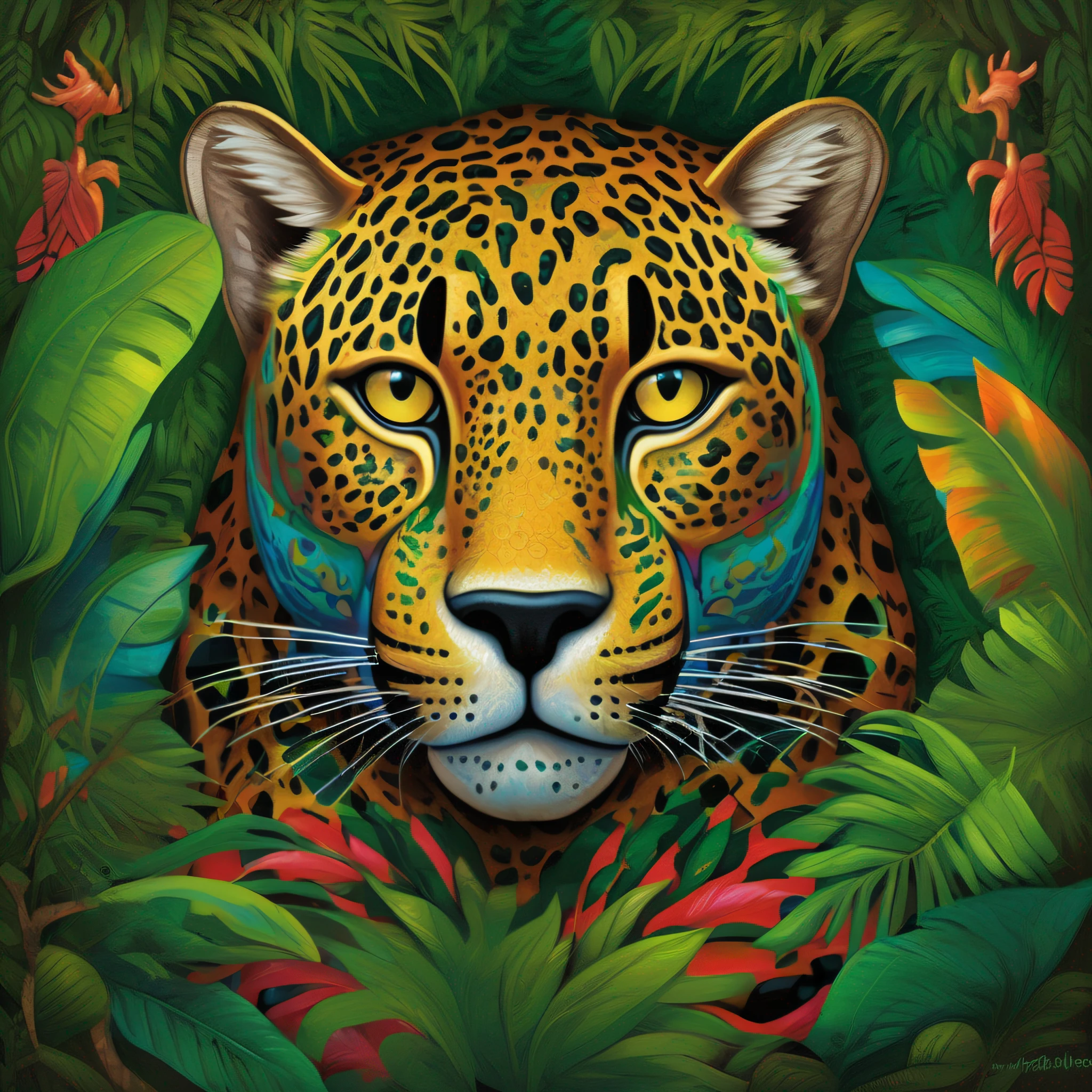 NFT 1 - "Guardian of the Forest" Description: This NFT features the majestic jaguar, symbol of power and mystery in the Amazon rainforest. His piercing gaze reminds us of the importance of preserving the natural habitat of these magnificent felines. With its vivid colors and lush details, this image conveys the message that the preservation of nature is fundamental to the maintenance of ecological balance.
