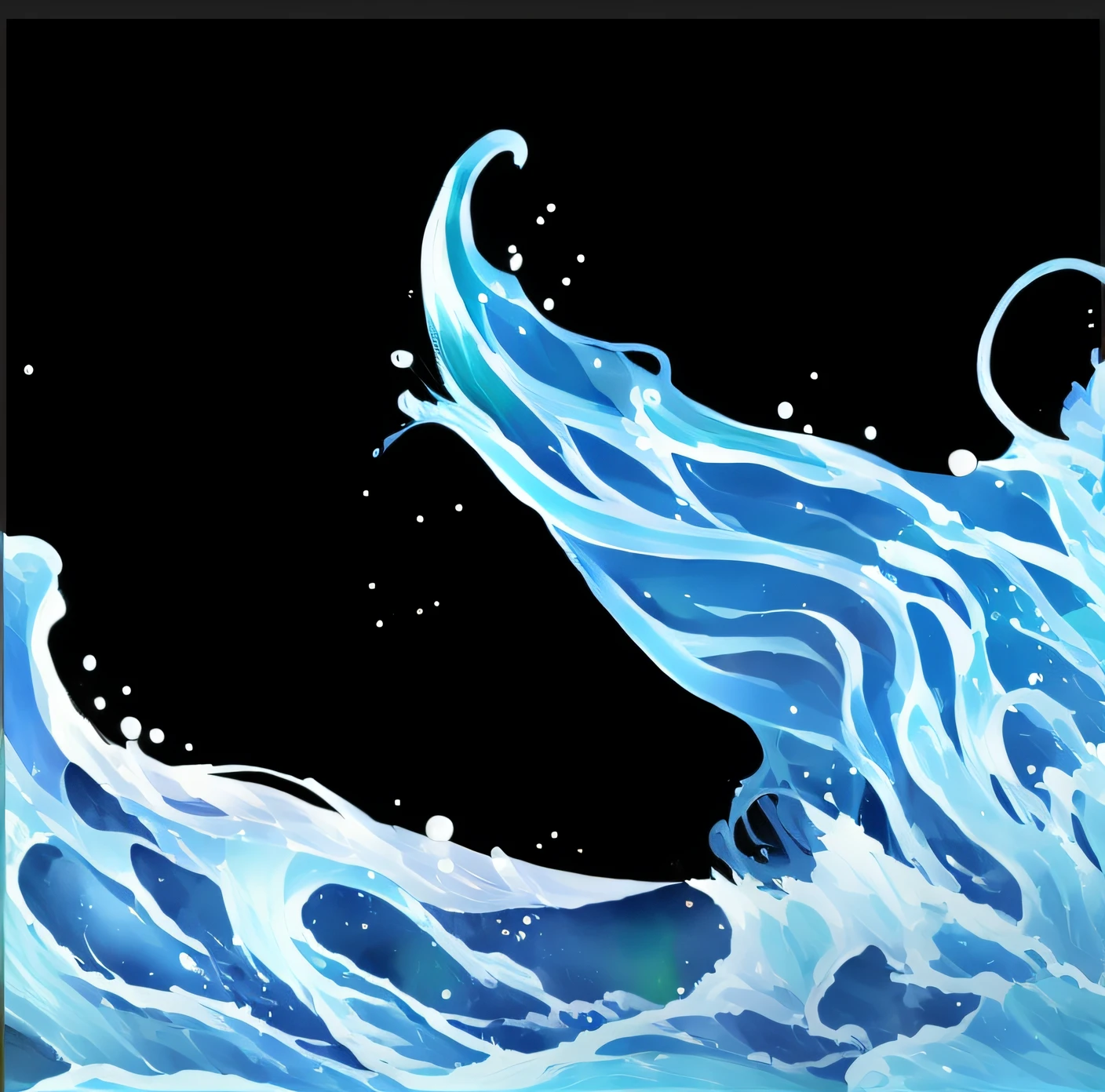 there is a picture of a painting of a wave coming in to the ocean, water art photoshop, photoshop water art, water elemental, painting of splashing water, water demon, sketch of an ocean in ms paint, drawn in microsoft paint, water elemental, iridescence water elemental, Water painting, luminous water elemental, Water Swirls