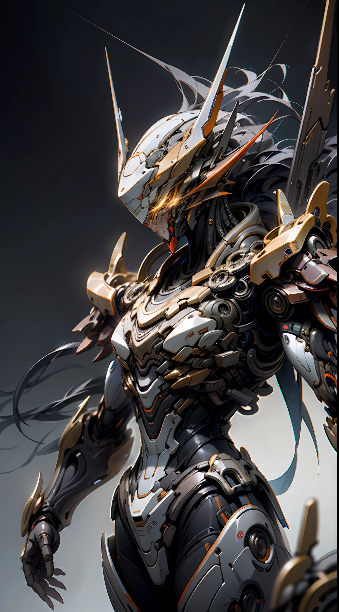 a masterpiece, the best quality, High Quality, (futurism:1.1), (cyberpunk clothes), movie lights, (Exquisite future), Beautiful and beautiful, Ultra detailed, Great composition, floating, Depth of field, (Very detailed CG,Unity 8k壁纸), (Beautiful detail background), Beautiful hair details, dramatic lights, GOGETTA, mecha,Bestquality,ultrahighres,photoreal