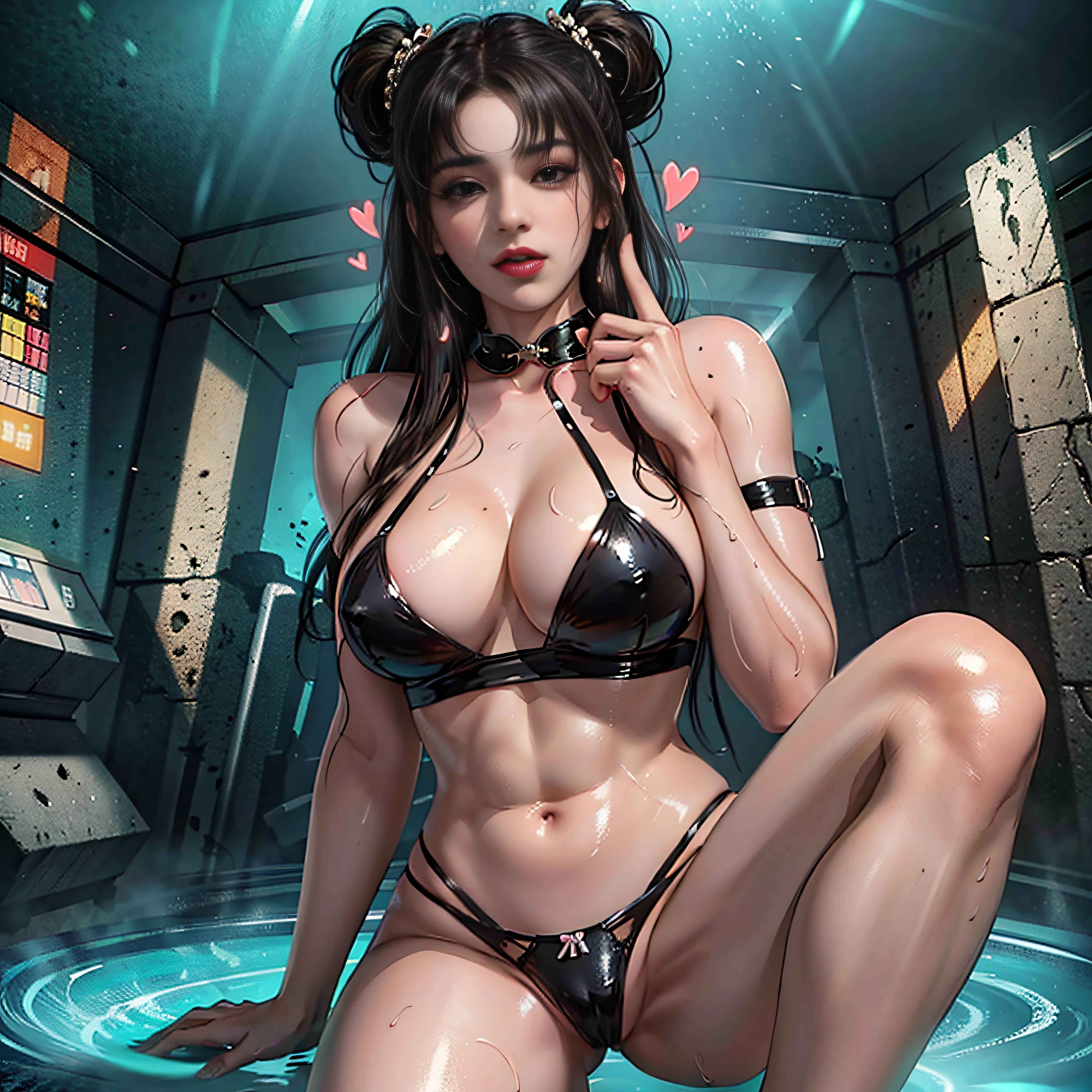 black hair, super, （（Top best Quality, The Masterpiece：1.3））, 22 years old Asian female, Beautiful woman with perfect figure：1.3, （brown colored hair））, （（Beautiful breasts：1.3））, largest boobs, breast-melon, （shower, Turbid water））, （Transparent underwear and bristles）））, （bathroom））, （（lascivious pose））, （（erogenous））, （（squatting down, spreads both legs））, （Wet breasts））, （Wet）））, Giant buttocks that fall, transparent underwear that bites, Covers beautiful hair, Reddened complexion, drill hair, hair bobbles, heart-shaped pupils, aqua eyes, longeyelashes, light smile, seductive smile, full-face blush, guilt, oral invitation, Surrealism, Surrealism, cinematic lighting, chiaroscuro, bust chart, close-up, panorama, Sony FE GM, 8k, 16k, UHD, UHD, ccurate, textured skin, super detail, high details, high quality, best quality, 16k, highres, 1080P