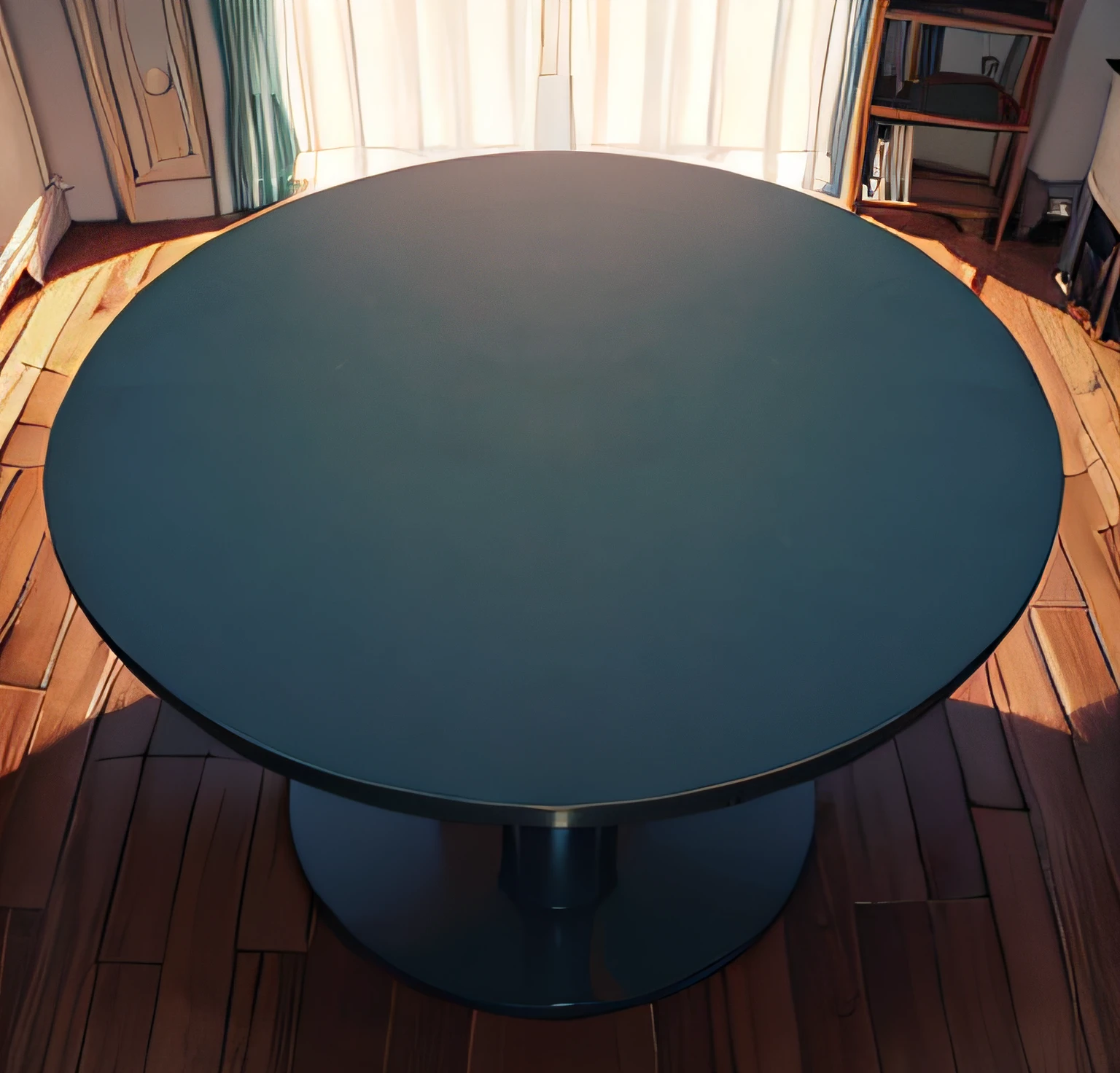 Large round desktop
