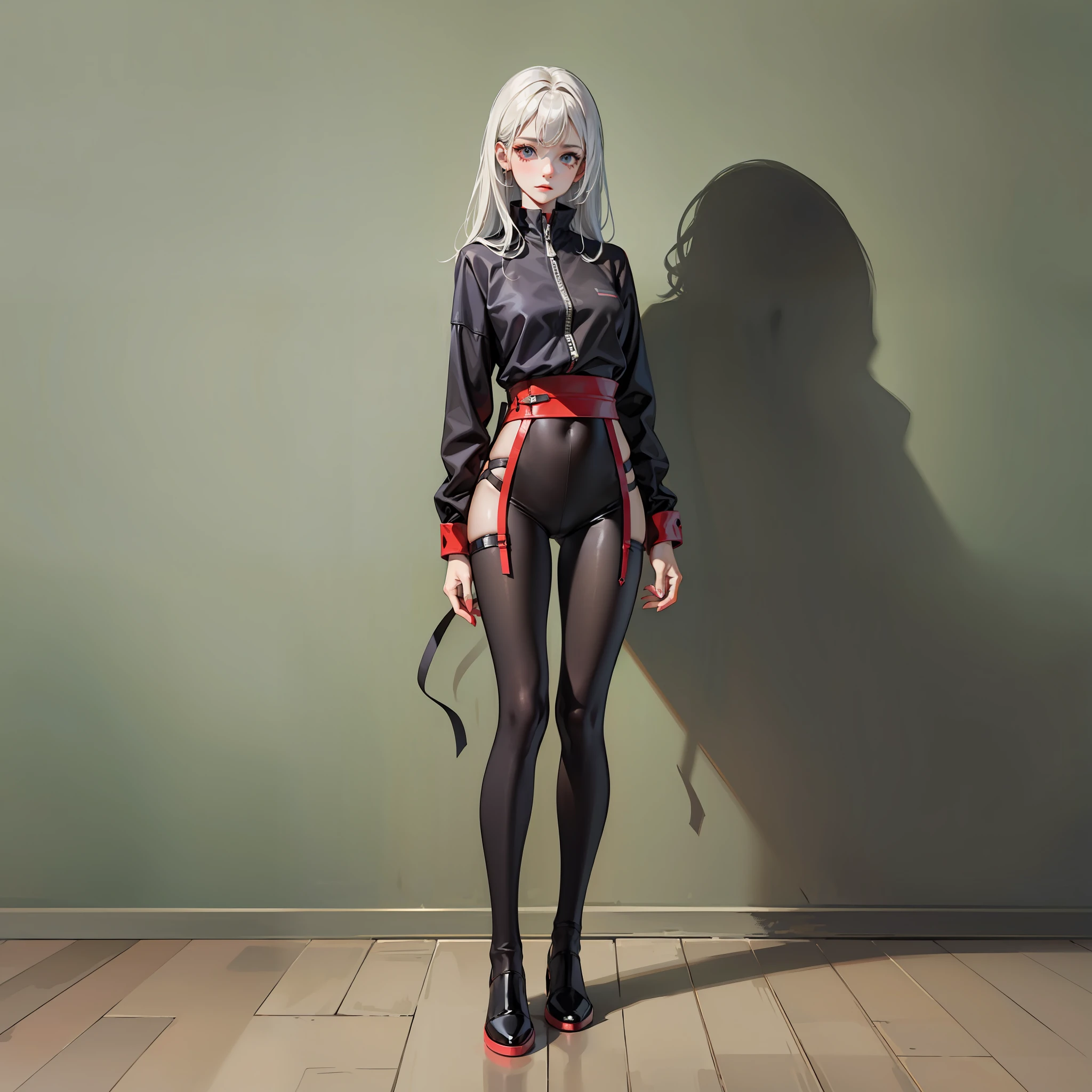 1 girl, full body, standing pose, minimalist