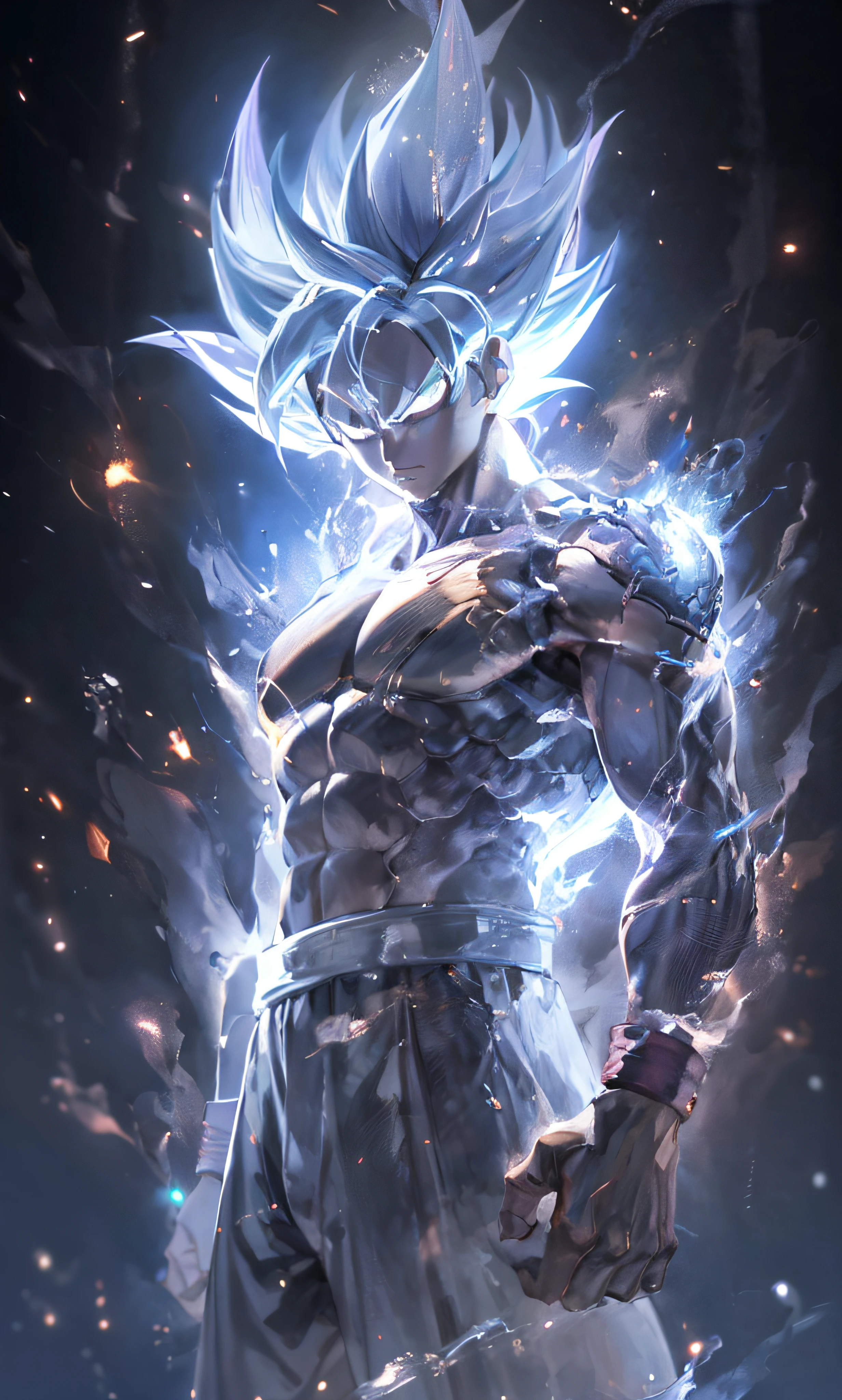 a close up of a person with a very large body and a very big body, ultra instinct, an epic anime of a energy man, 4 k manga wallpaper, super saiyan blue, anime wallaper, 4k anime wallpaper, anime wallpaper 4k, anime wallpaper 4 k, character dragonball, highly detailed portrait of goku, human goku, super saiyan goku