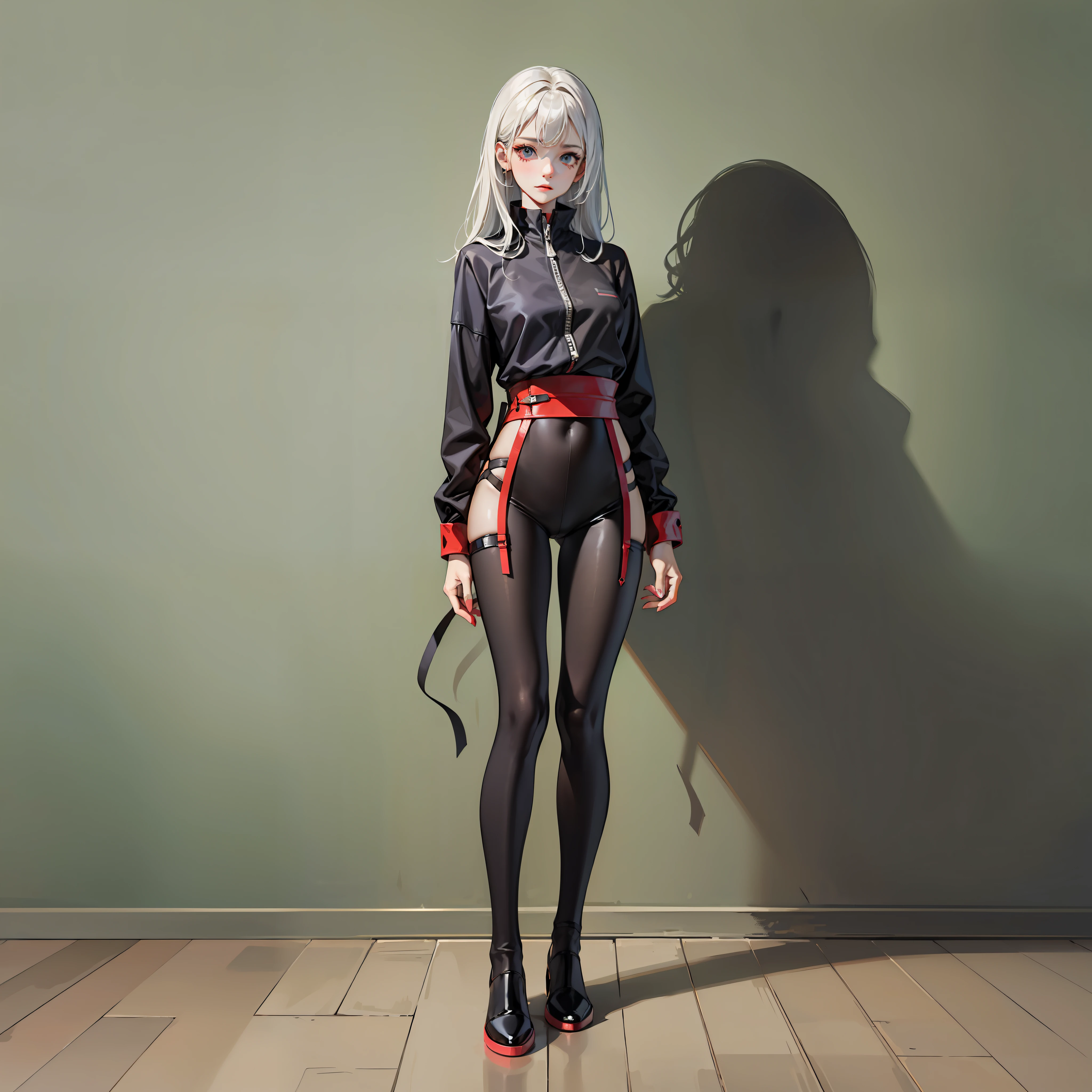 1 girl, full body, standing pose, minimalist