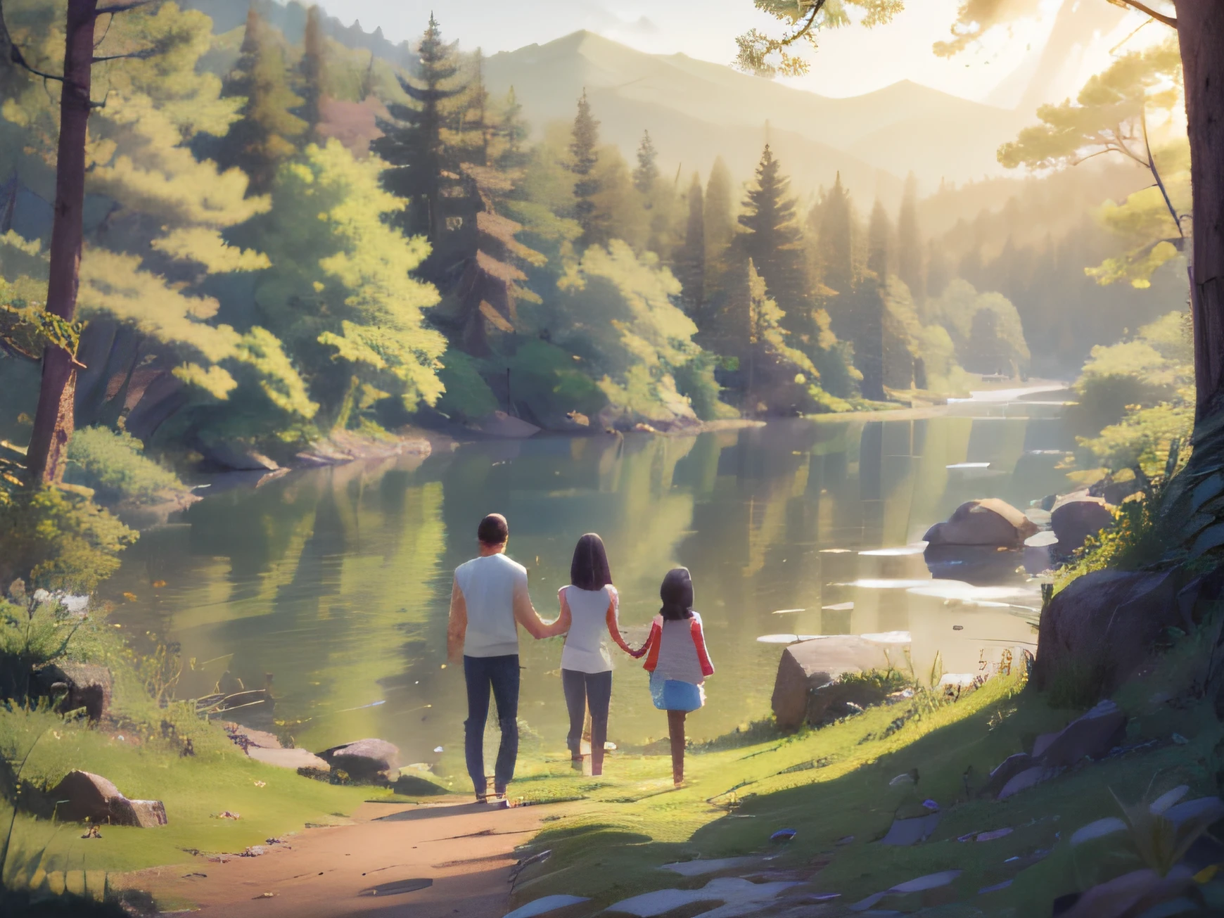 Travel together as a family，Admire the beautiful landscapes and natural landscapes。