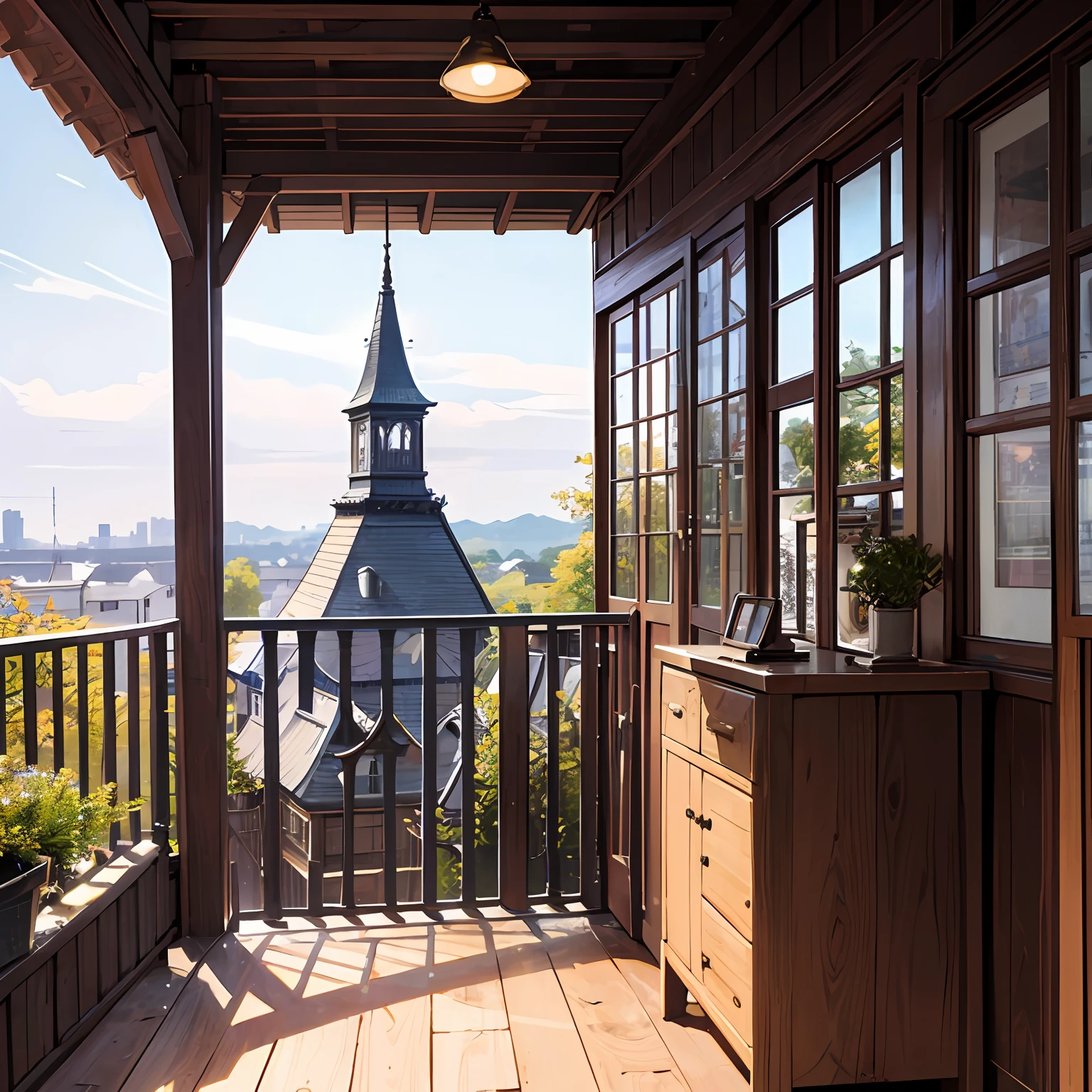 Tower Mansion、wooden、Maisonette、mastaer piece