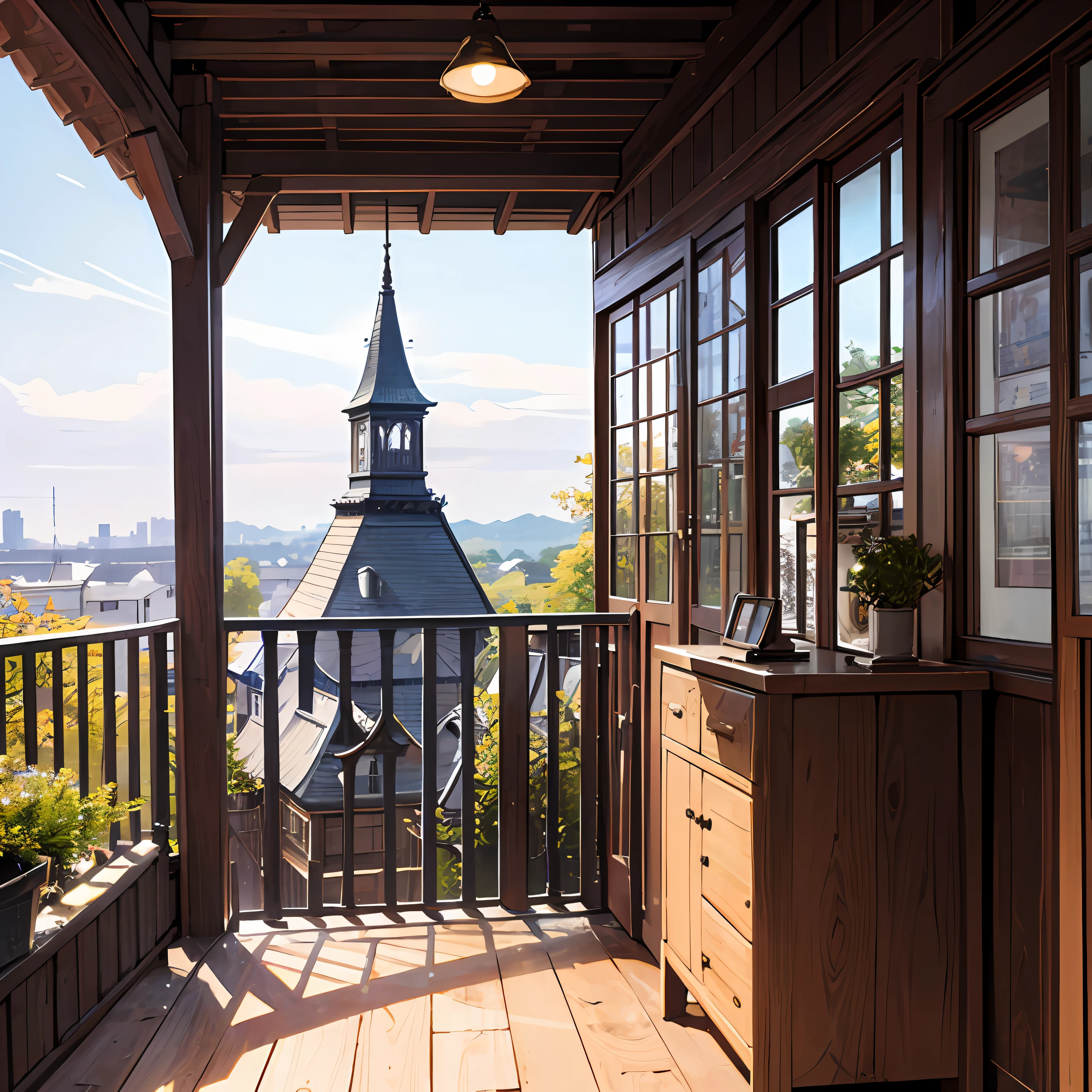 Tower Mansion、wooden、Maisonette、mastaer piece