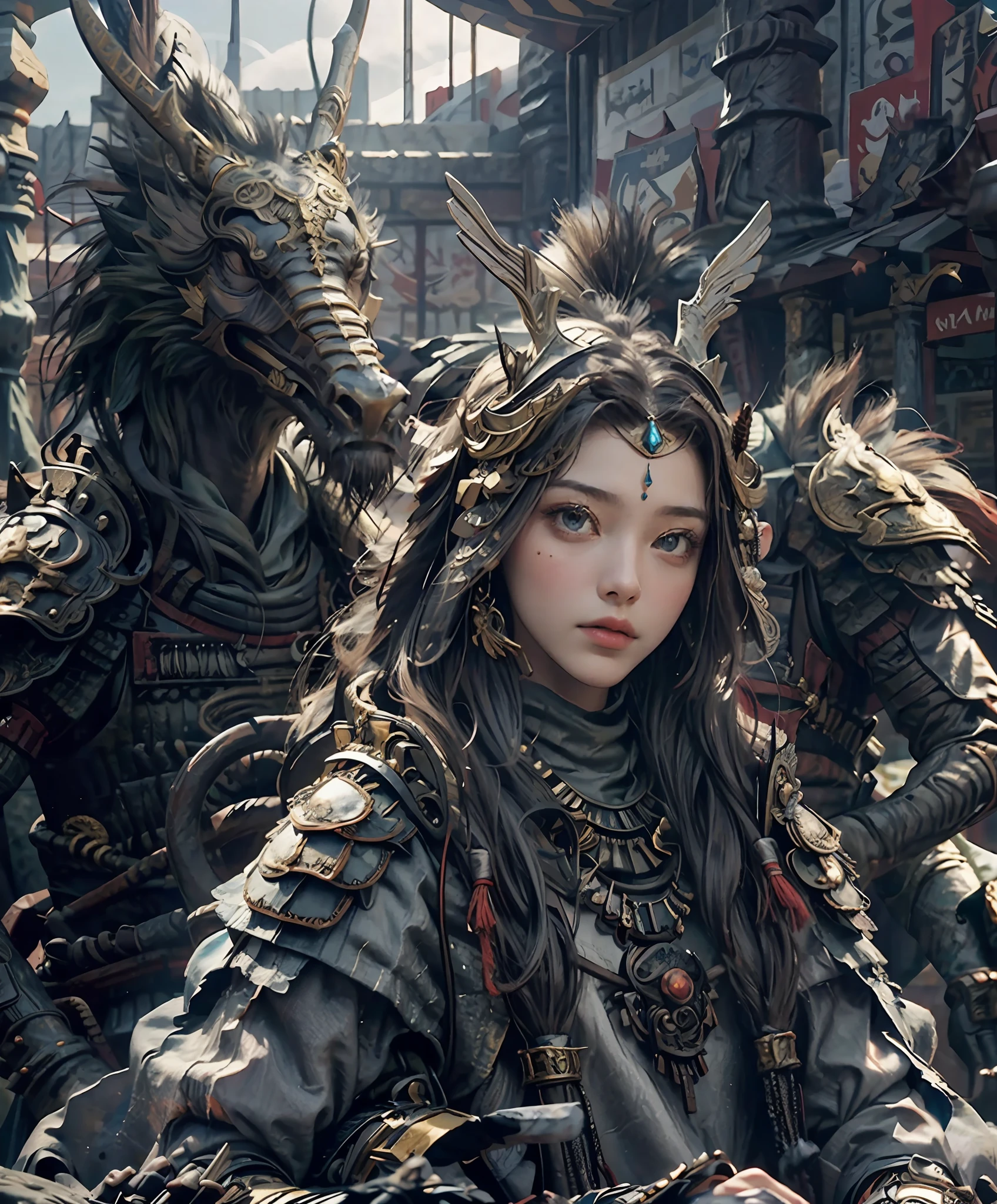 obra-prima, melhor qualidade, menina peluda, ao ar livre, hdr, blue skies, luz solar, pyramind luz perfeita, nariz de animal, solo, detalhe pele, adorable epic movie concept, egyptian clothes, olhando para o espectador, sheli, lince, face of chicken. --auto