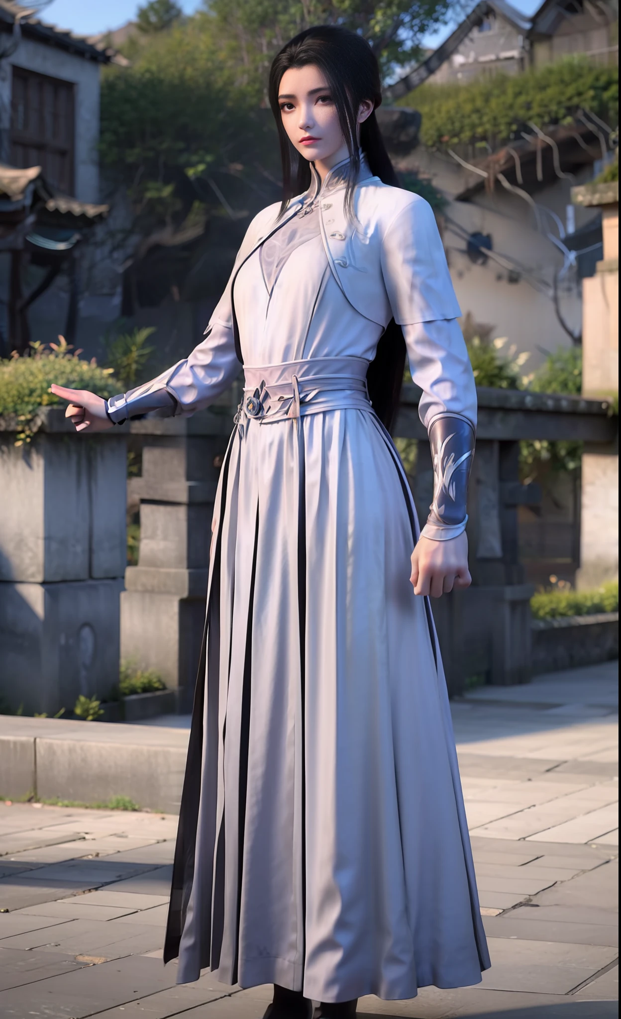 Best Quality, Masterpiece, High Resolution, 8K, (Realistic: 1.4), Ultra High Resolution, 1 Girl, Ultra Detailed, Surreal, Highly Detailed CG Illustration, Official Art, Cinematic Light, Reality, Young Beautiful Girl, Perfect Figure, Perfect Figure, Full View, Perfect Body, (Starting below: 1.3), Mask, Pose, Sexy Long Legs, Confident, Beautiful Sexy, Grey Short Sleeves, Open Abdomen, Black Super Shorts, S-shaped Body, Upturned Hips, Assuming, Posing, Different Perspectives