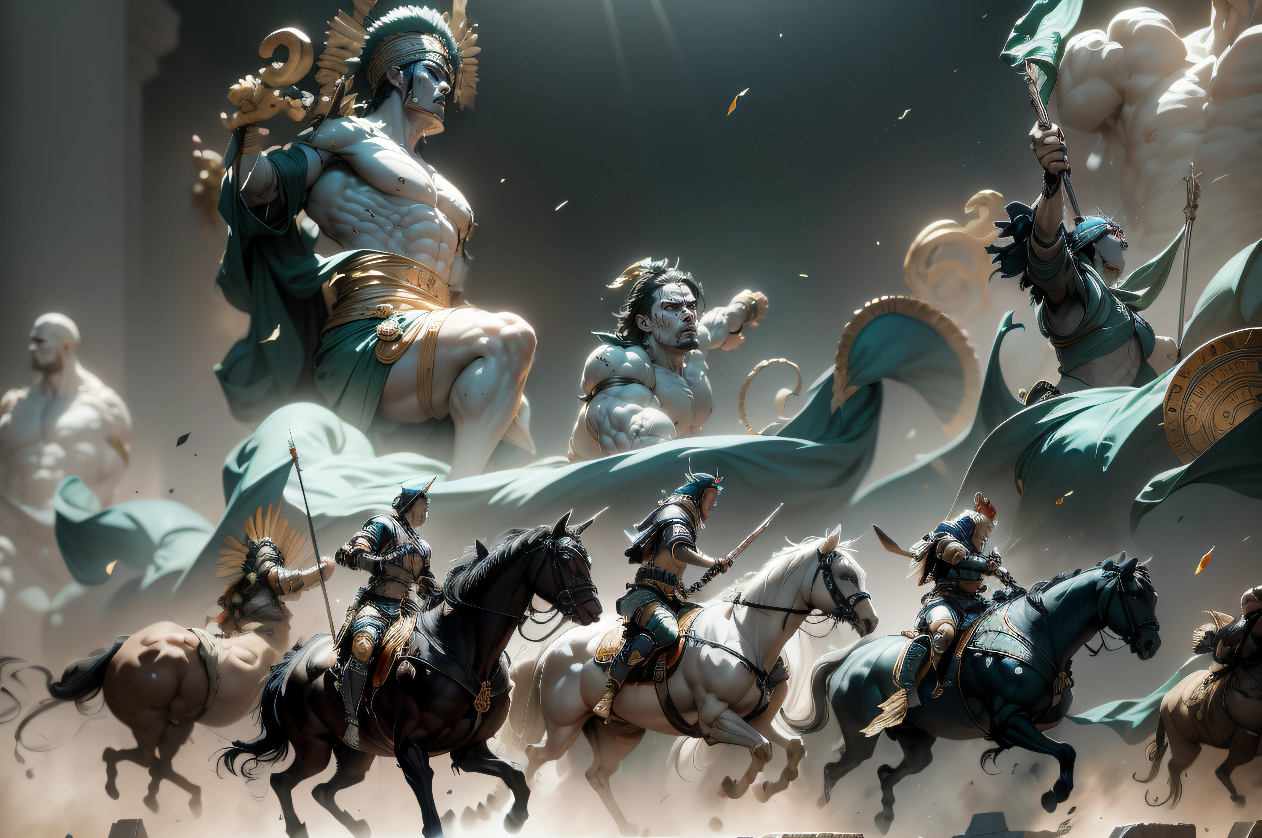 On a vaIn this grand ancient battlefield, A giant attach the ancient army engaged in intense combat with war chariots rushing forward and ancient warriors wielding swords and engaging in fierce battles. Blood splattered, weapons and armor were broken, and battle flags fluttered in the wind, symbolizing victory and glory. The war chariots charged forward, causing the ground to shake and metal sounds to ring out like thunder, stirring the enthusiasm of the warriors.The entire battlefield was filled with swords, blood, and flesh flying around. The warriors fought with all their might, exchanging their lives and blood for the victory of this war. The dust and smoke on the ground spread, and with each sword and explosion, the entire battlefield became even more majestic. However, the cost of the war was tragic, with countless soldiers falling on the battlefield, and their sacrifice was etched into the glorious history of the nation. hdr, (photorealism, masterpiece quality, best quality), pureerosface_v1,ulzzang-6500-v1.1 INFO