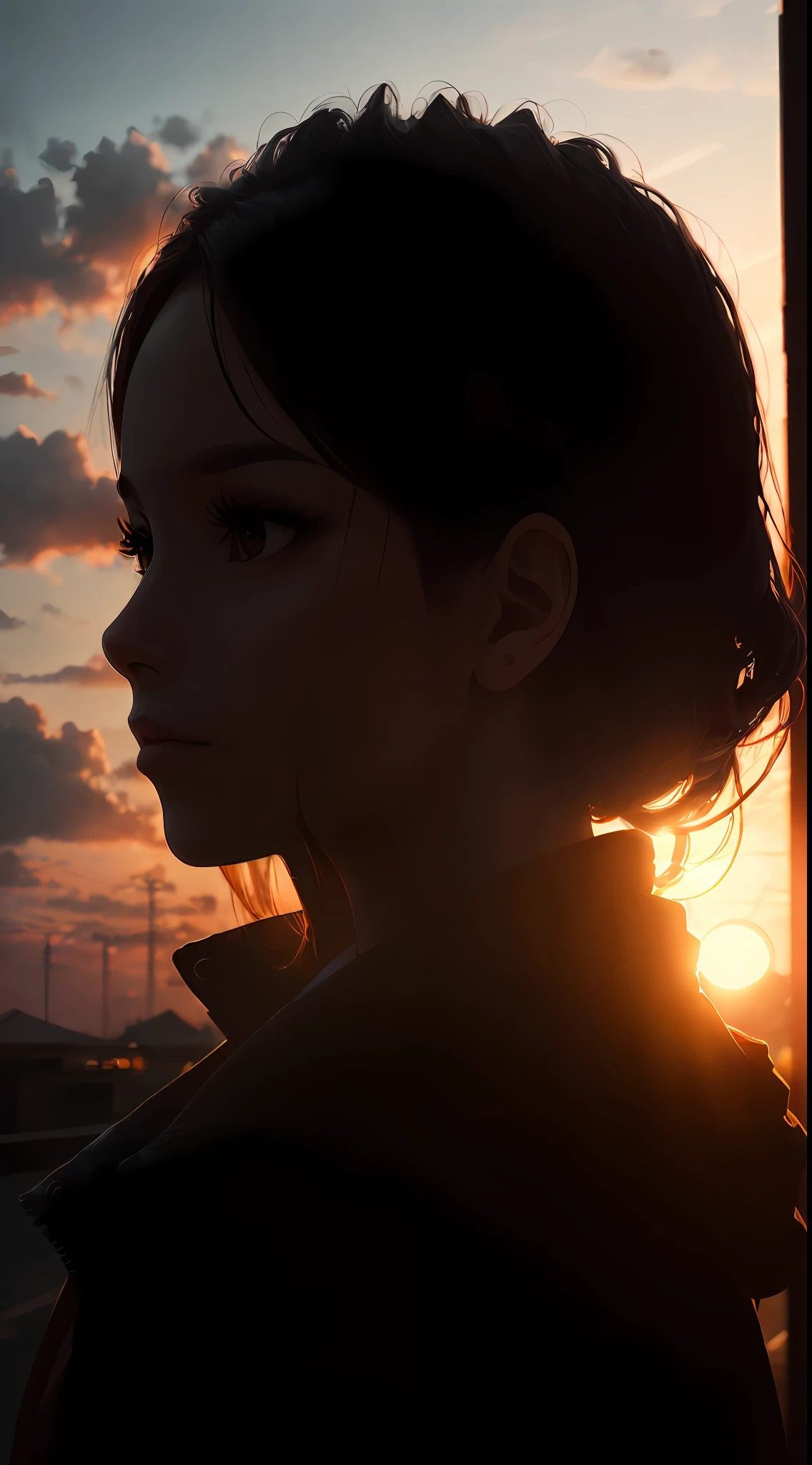 dvArchModern, 85mm, f1.8, portrait, photorealistic, hyperrealistic, orante, super detailed, intricate, dramatic, sunset lighting, shadows, high dynamic range
