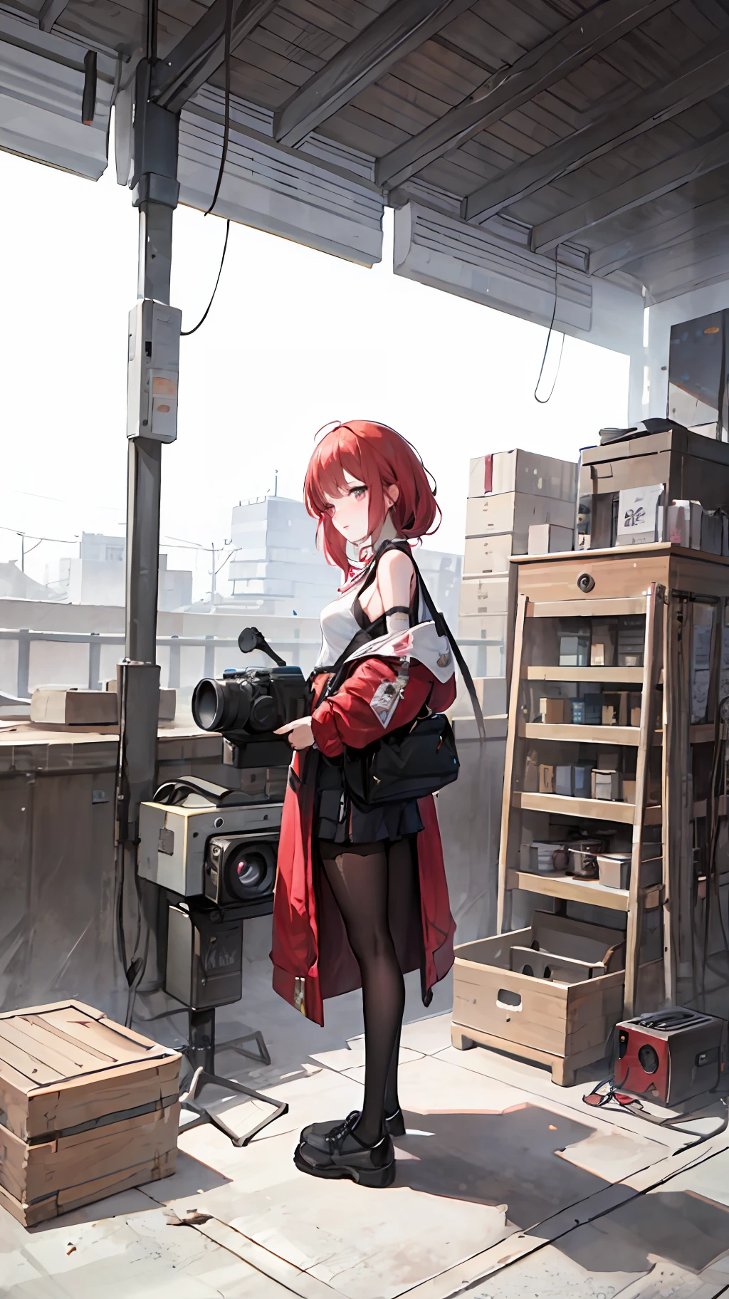 (1girl:1.3), solo,__body-parts__, official art, unity 8k wallpaper, ultra detailed, beautiful and aesthetic, beautiful, masterpiece, best quality, RAW, masterpiece, super fine photo,, best quality, super high Resolution, photorealistic, sunlight, full body portrait, stunningly beautiful,, dynamic pose, delicate face, vibrant eyes, (side view), she is wearing a futuristic Iron Man mech, red and gold, Highly detailed abandoned warehouse background, detailed face, detailed complex busy background, messy, gorgeous, milky, high detailed skin, realistic skin details, visible pores, sharp focus, volumetric fog, 8k uhd, dslr camera, High quality, film grain, fair skin, photorealism, lomography, sprawling metropolis in a futuristic dystopia, view from below, translucent