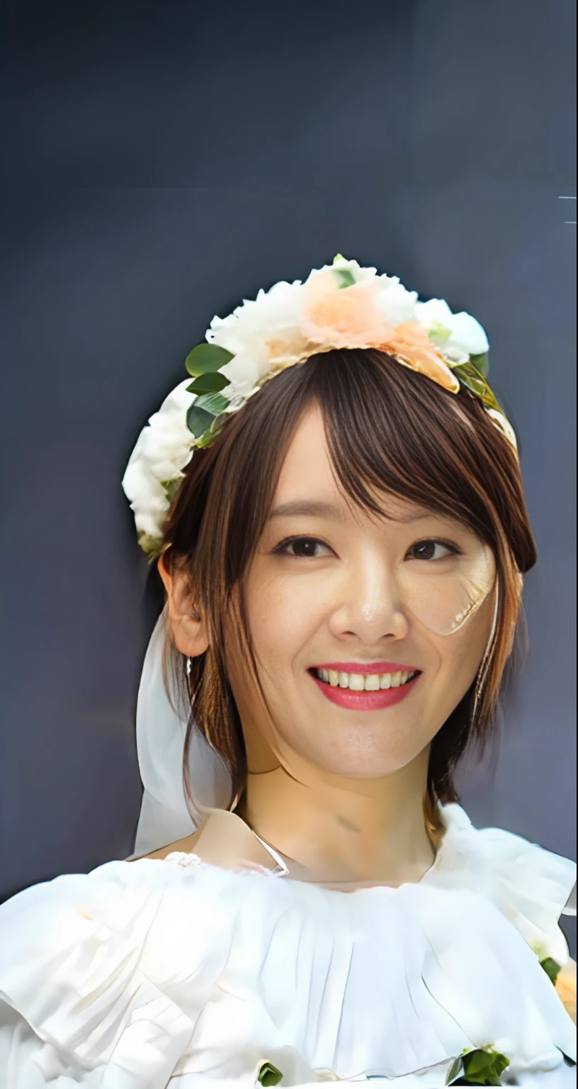 最好质量、巨作、ultra-high-resolution、(photoreallistic:1.4)、Raw photo、女の子1人、Japan Beauty、Beautiful skins、black har:1.7、Gacky、((short-hair:1.5))、30 ans、happily laughing: 1.2、maicro bikini、(((Wedding、Wedding、Bride Costume)))