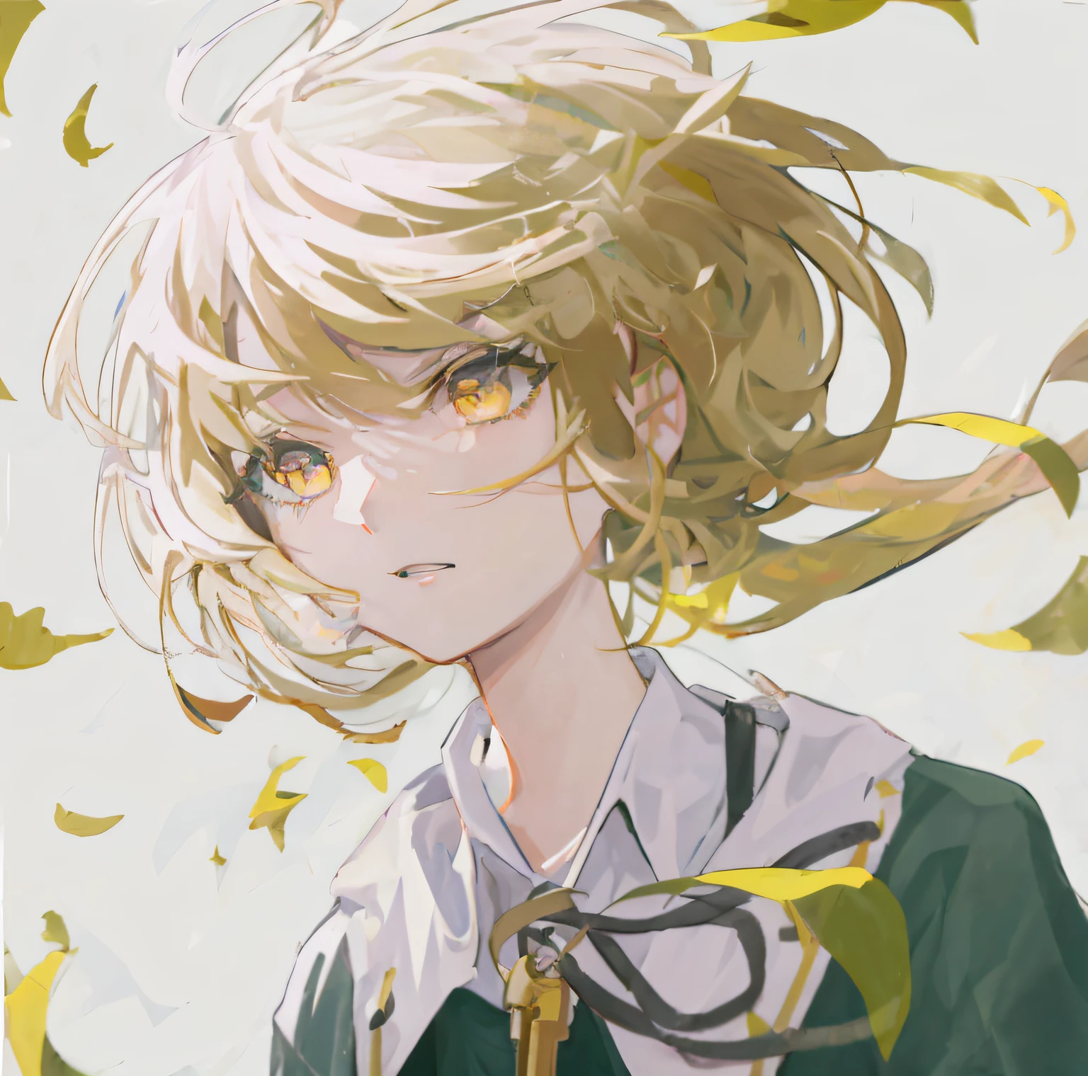 anime girl with blonde hair and yellow eyes in front of falling leaves, anime style portrait, (animemanga girl), a beautiful anime portrait, Anime moe art style, portrait of an anime girl, detailed portrait of an anime girl, portrait anime girl, anime portrait, zerochan art, made with anime painter studio, Key anime art, Anime art style, High quality anime art style --auto