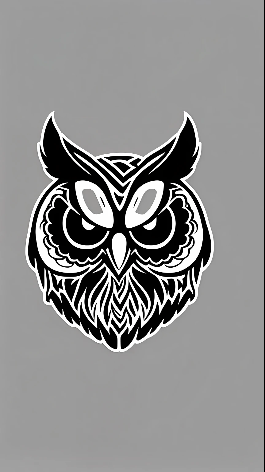 a vectorized owl head logo
