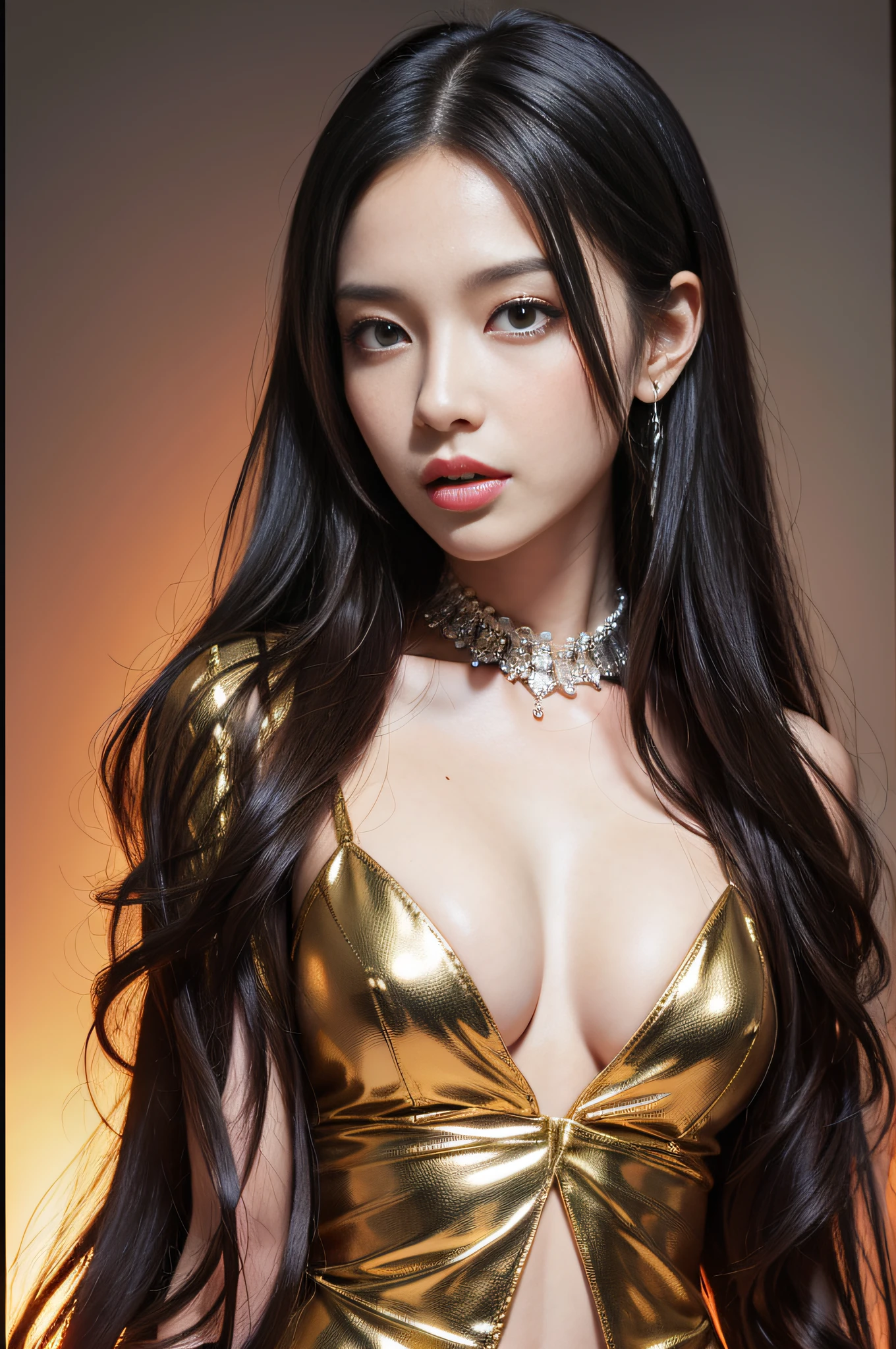 1 very beautiful woman, black hair, hair spread out, hair over eyes, absurdly long hair, UHD, retina, masterpiece, ccurate, anatomically correct, textured skin, super detail, high details, high quality, award winning, best quality, highres, 1080P, HD, 4K, 8k, 16k