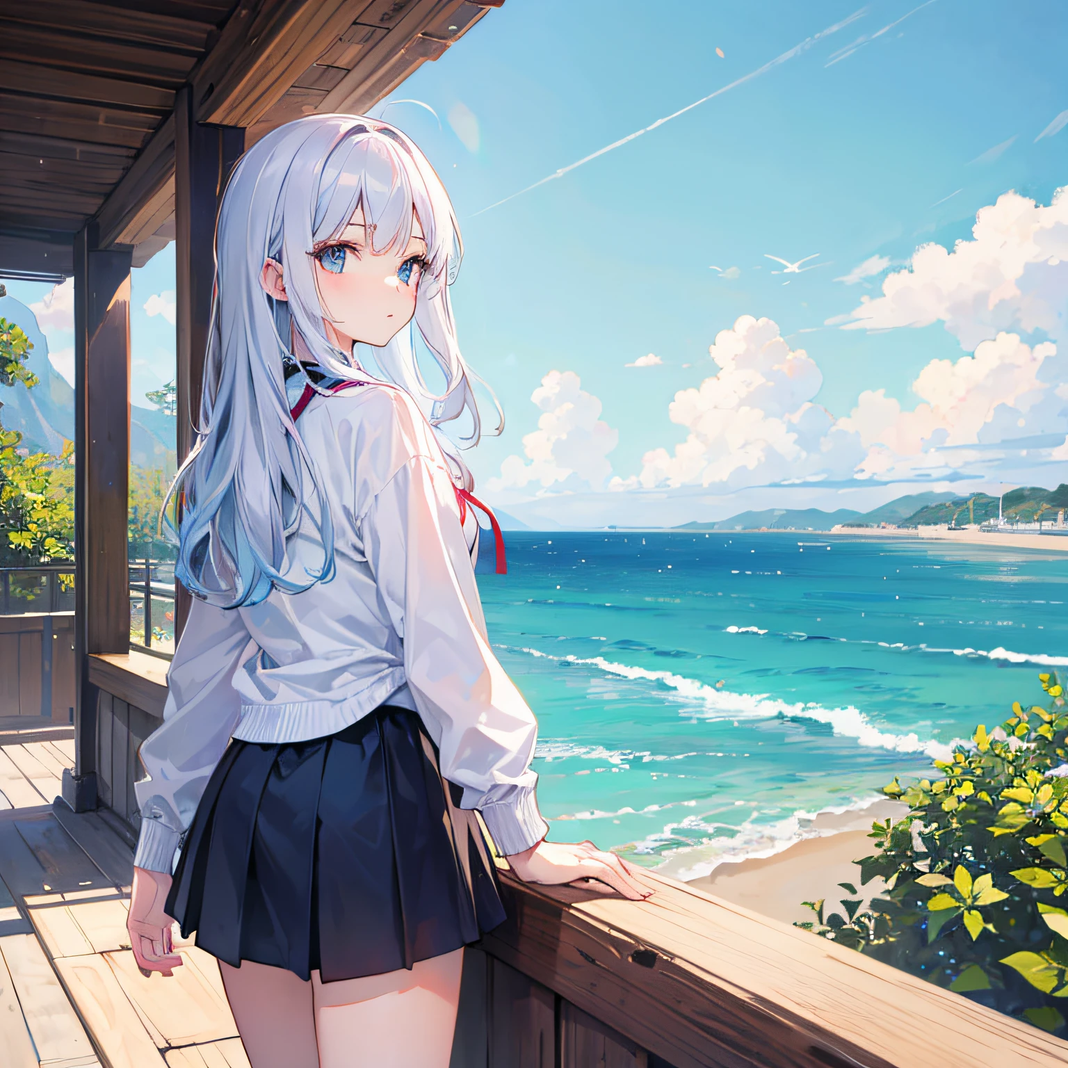 1girl,sea side,