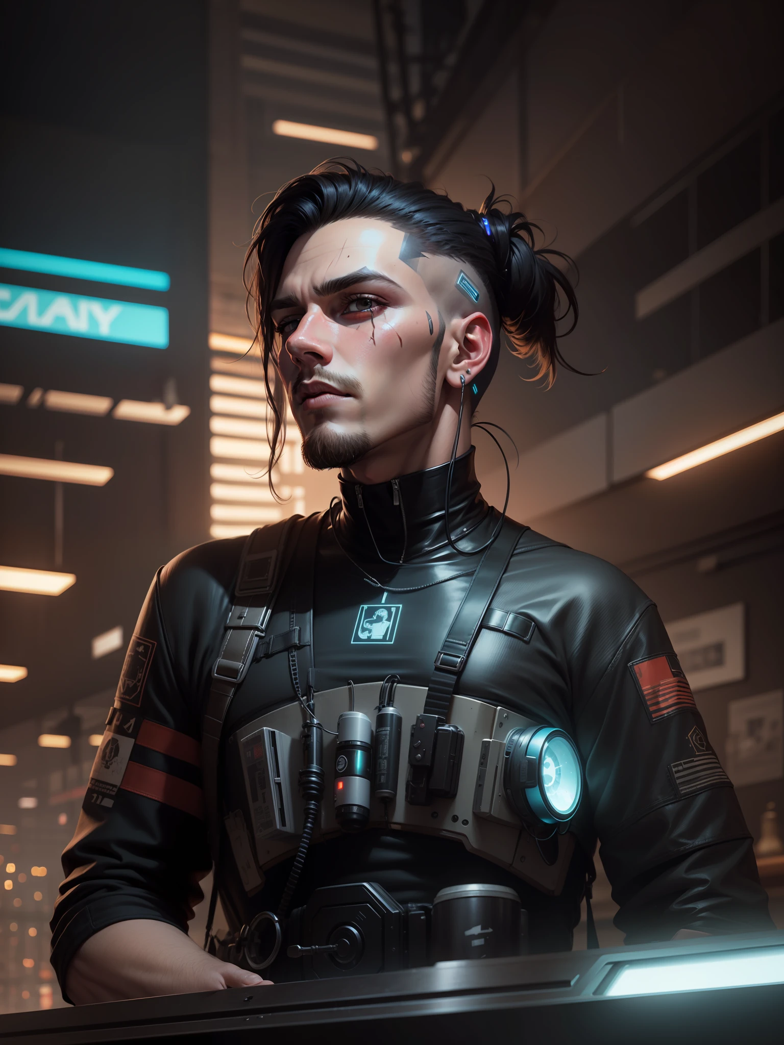 change it to cyberpunk handsome boy realistic face ultra, 8k,