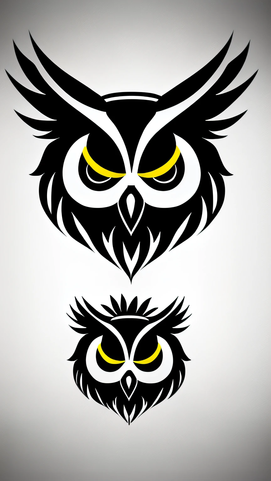 a vectorized owl head logo