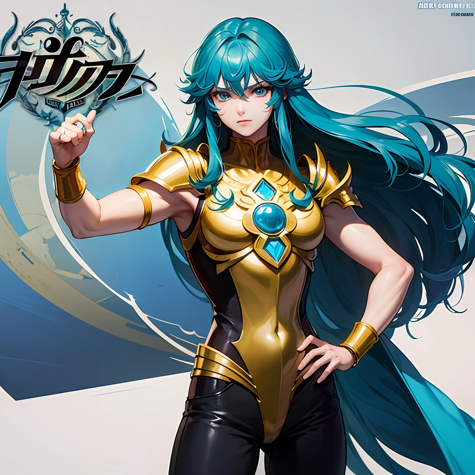 logotipo no estilo anime saint seiya --auto