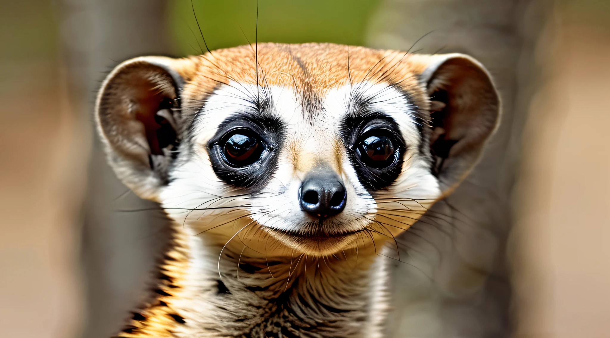 A photographic portrait of a meerkat, durante o dia no outono, in 8k resolution.