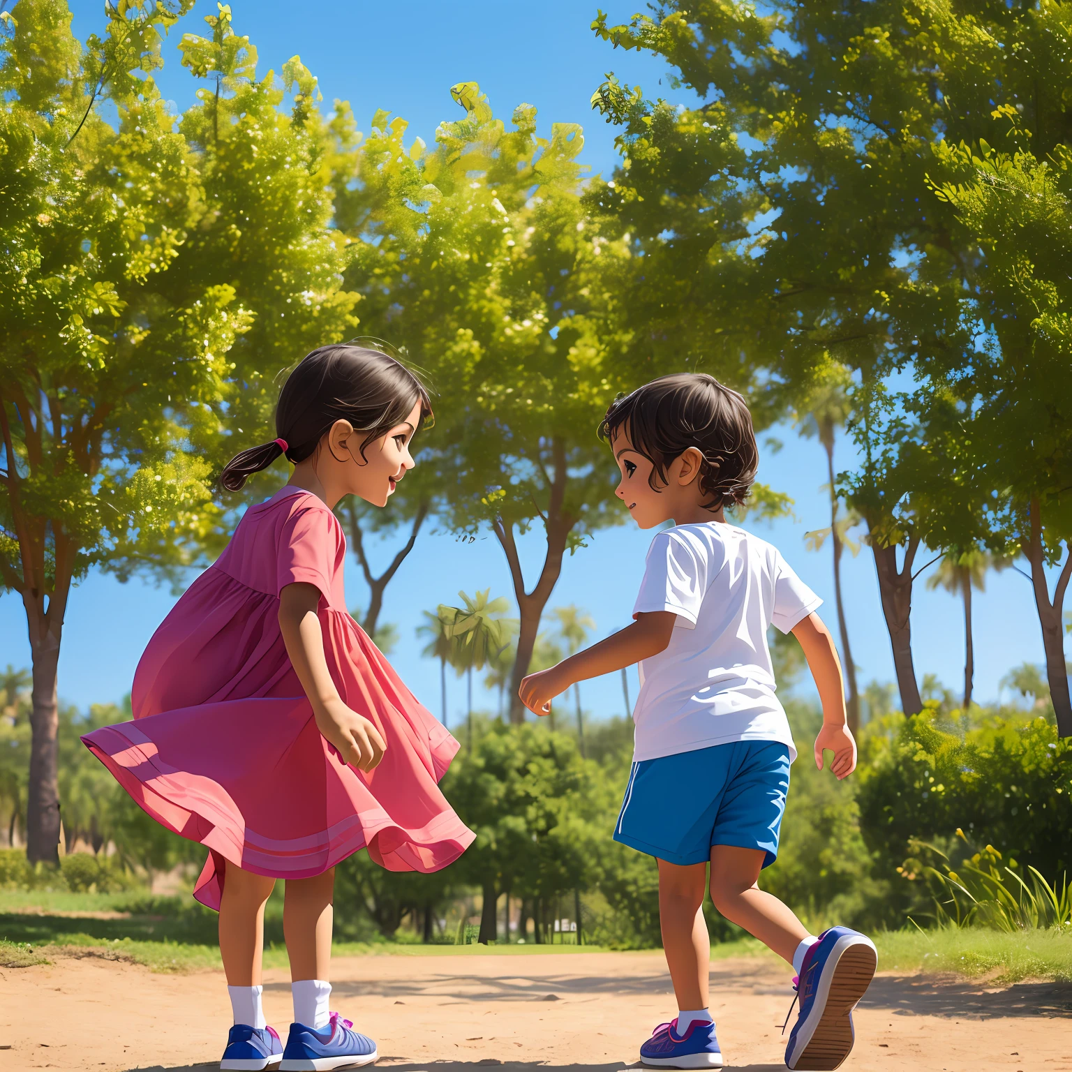 Child jumping rope, parque, realista, detalhado, extremamente realista --auto