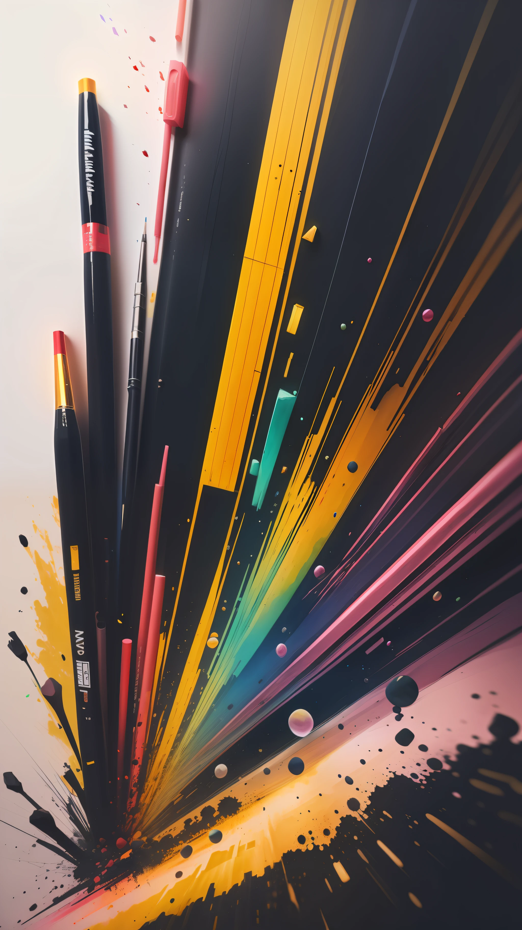 3d watercolor abstract,colos,neon colors,dark background,high resolution,high quality,colorful