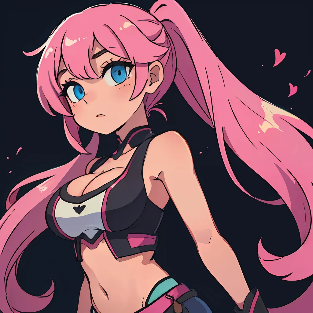 hightquality,Hi-Def,masterpaintings,pink hair,ponytailhair,1girl huge large breasts,Blue eyes,lovly,Slim and small