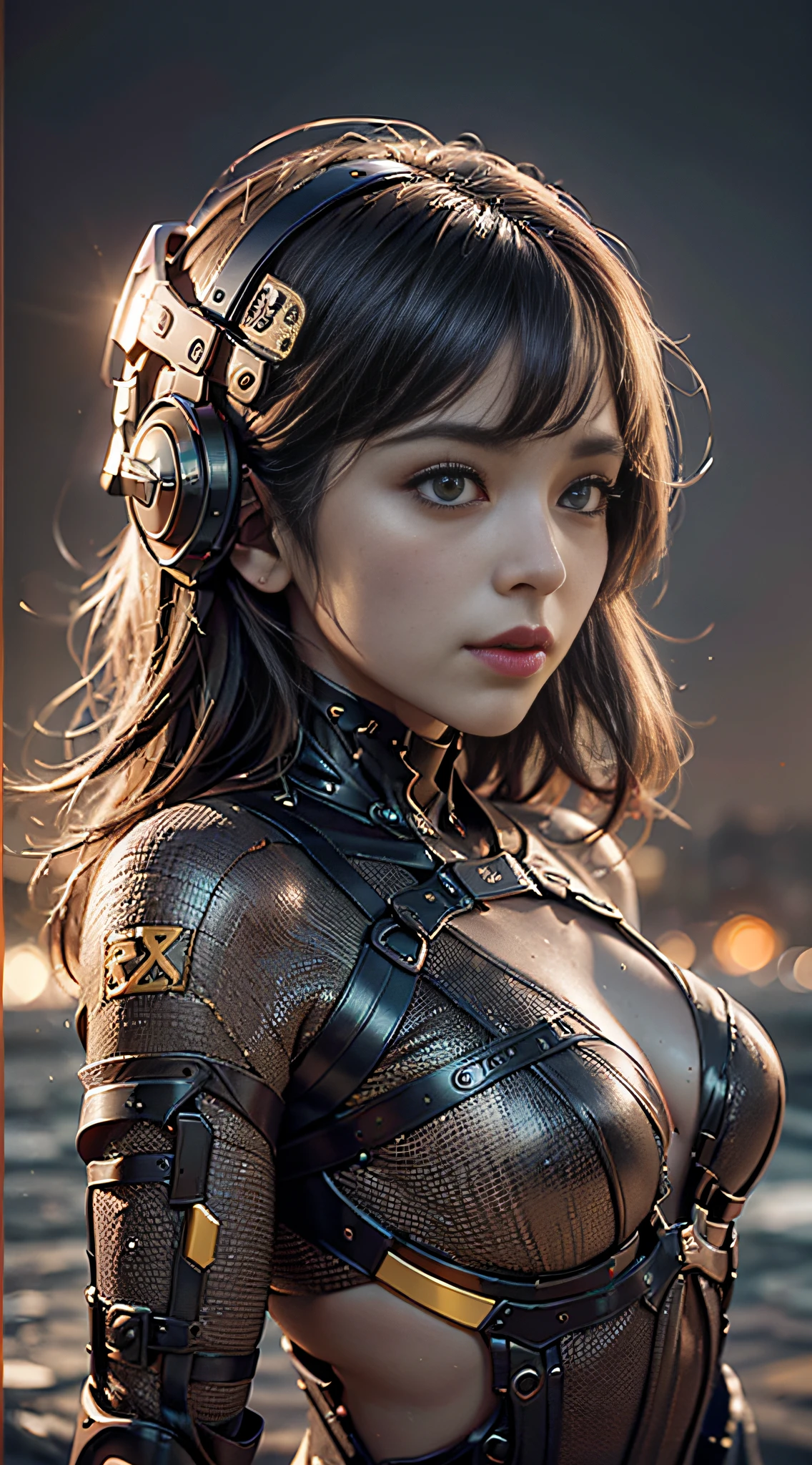 ((最好质量)), ((巨作)), (detailled:1.4), 3D, an image of a beautiful cyberpunk female,HDR(HighDynamicRange),raytrace,NVIDIA RTX,hyper resolution,Unreal 5,sub-surface Scattering,PBR Texturing,Postprocess,Anisotropy Filtering,depth of field,Maximum clarity and sharpness,multi-layer texture,Albedo and specular maps,Surface Shading,Accurate simulation of light-material interactions,Perfect Ratios,Octane Rendering,Two-tone lighting,Wide aperture,Rich cleavage、Low ISO,White Balance,Rule of thirds,8K RAW,巨作, 最好质量, (8k extremely detailed CG unit wallpaper)(最好质量), (the best illustration), (best shading)Golden sea waves, Bright orange blue sunset, Golden water droplets fly, (:1. 6),