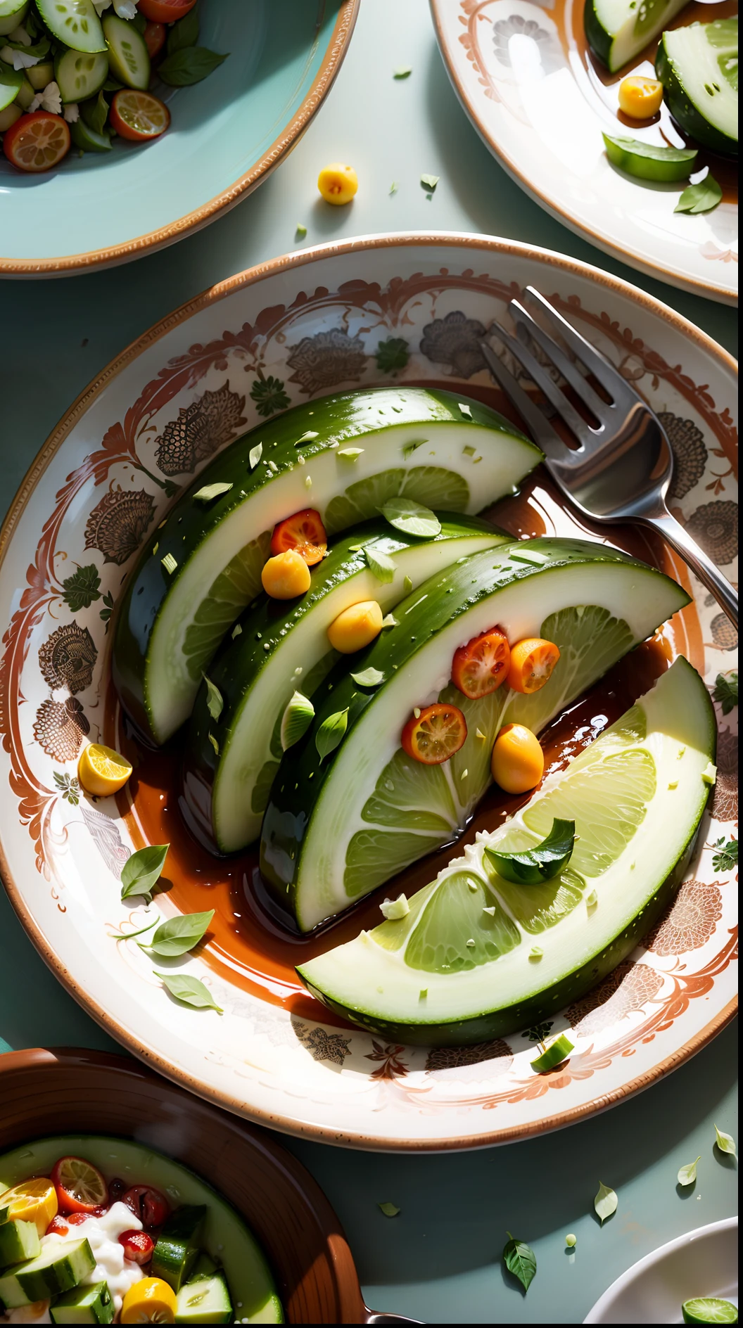 Cucumber on a morrom dish in high resolution --auto --s2