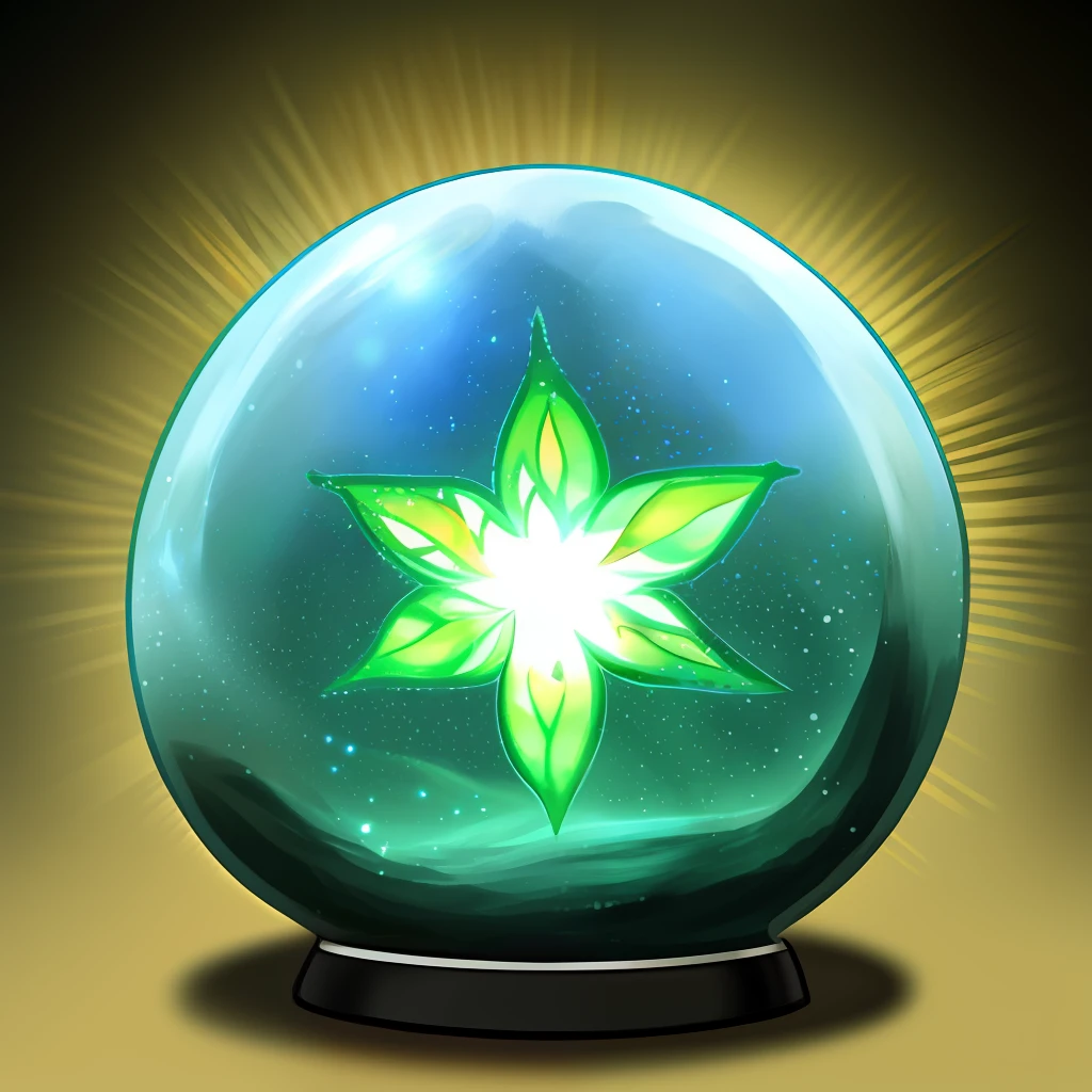 is a small, shining seed with a silver tone and red inlays. It has a rounded shape, but with small protrusions resembling leaves. When activated, the Stand emits a luminous aura, giving the impression of being constantly gleaming.