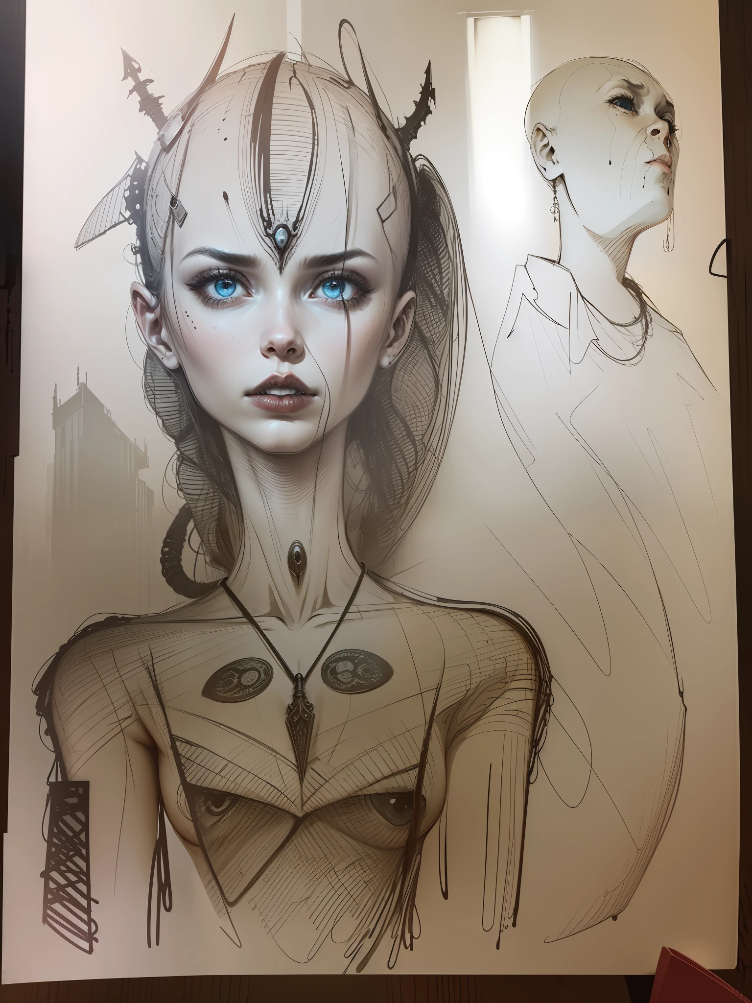 Gothic realism, alien, modern lighting