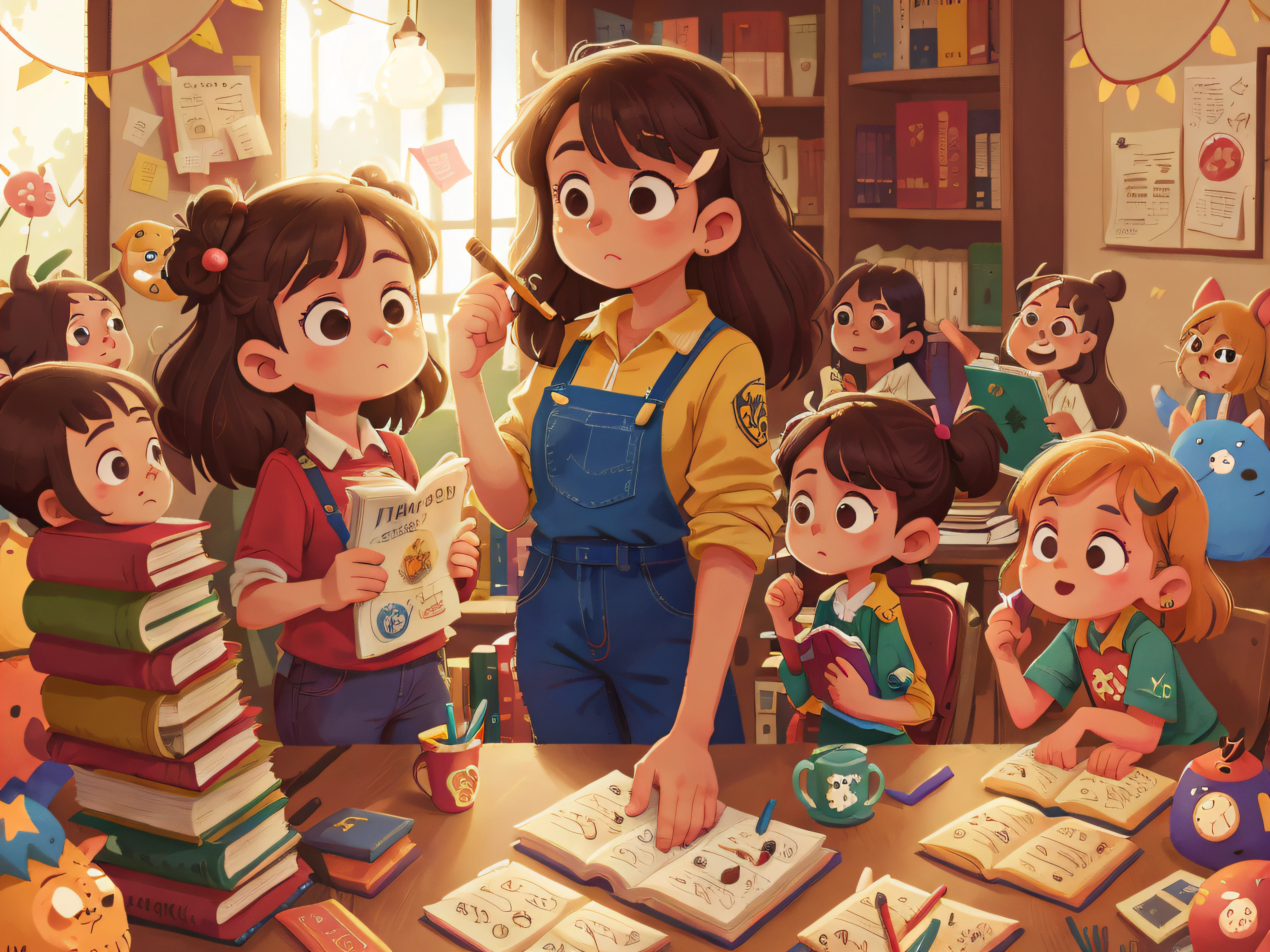 During a visit to the library, as "Pillipillias" ajudaram a arrumar os livros nas prateleiras. They knew that maintaining order and organization was important so that everyone could enjoy a welcoming and accessible library.: 0.8), (obra-prima: 1.2) (realista: 1.2) (Bokeh) (melhor qualidade) (pele detalhada: 1.3) (detalhes intrincados) (8k) (olhos de detalhe) (sharp fokus),