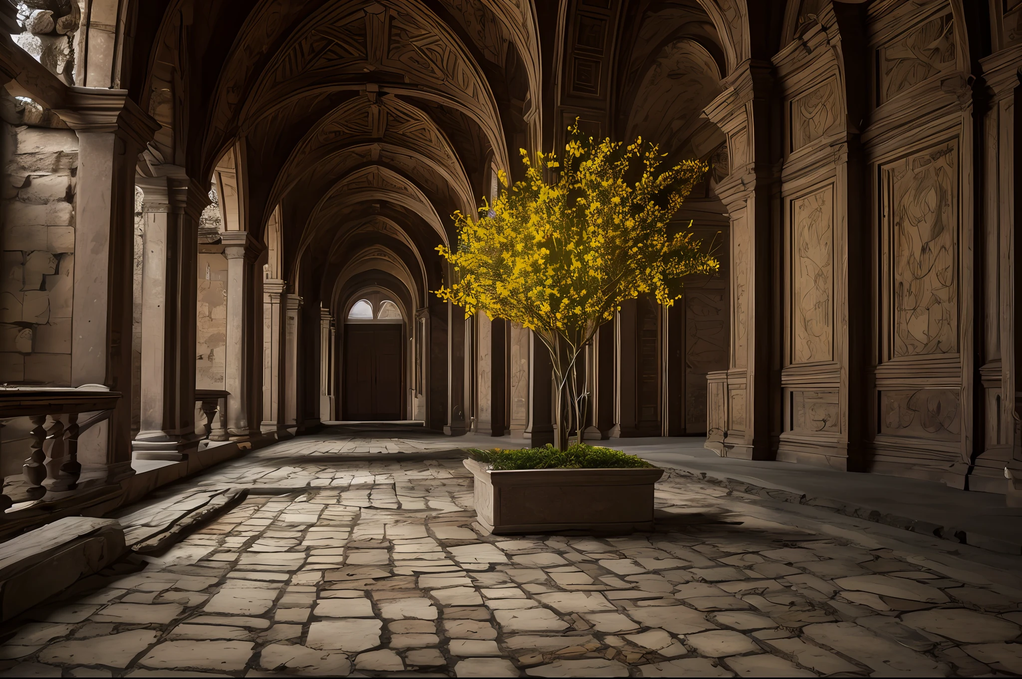 obra maestra, fardin floreado, sode, fondo detallado ruinas antiguas, 4k, 8k, alta calidad, ALTO NIVEL DE DETALLE, obra de arte profesional, ultra realista, fotorrealista, Cinematographer, DSLR, impecable, limpio, obra maestra, obra de arte perfecta, kinematic flower, cinematography lighting, obra de arte famosa,