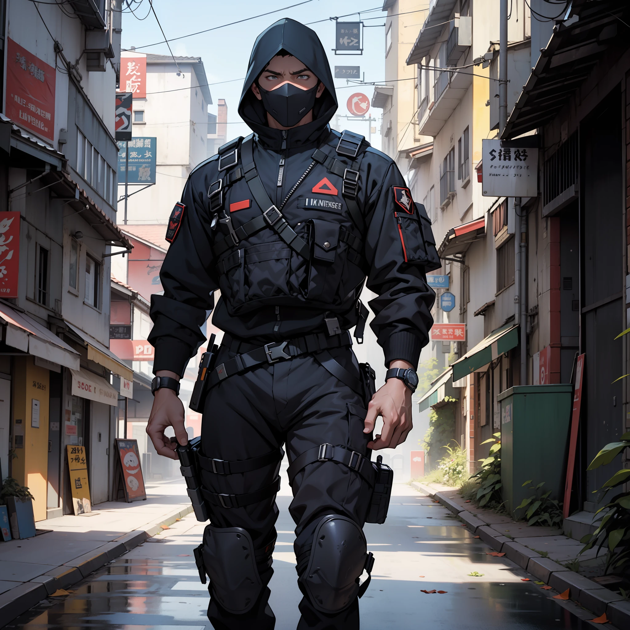 Stand on the street,The background is a city, unreal engine rendered,intricate ornate anime cgi style, high detailed official artwork, 4k highly detailed digital art, inspired by Krenz Cushart, detailed key anime art, highly detailed anime ,Bomb disposal expert,soldier in a bomb proof suit, modern heavy plate body armor, cyber art, --AR 16 --auto