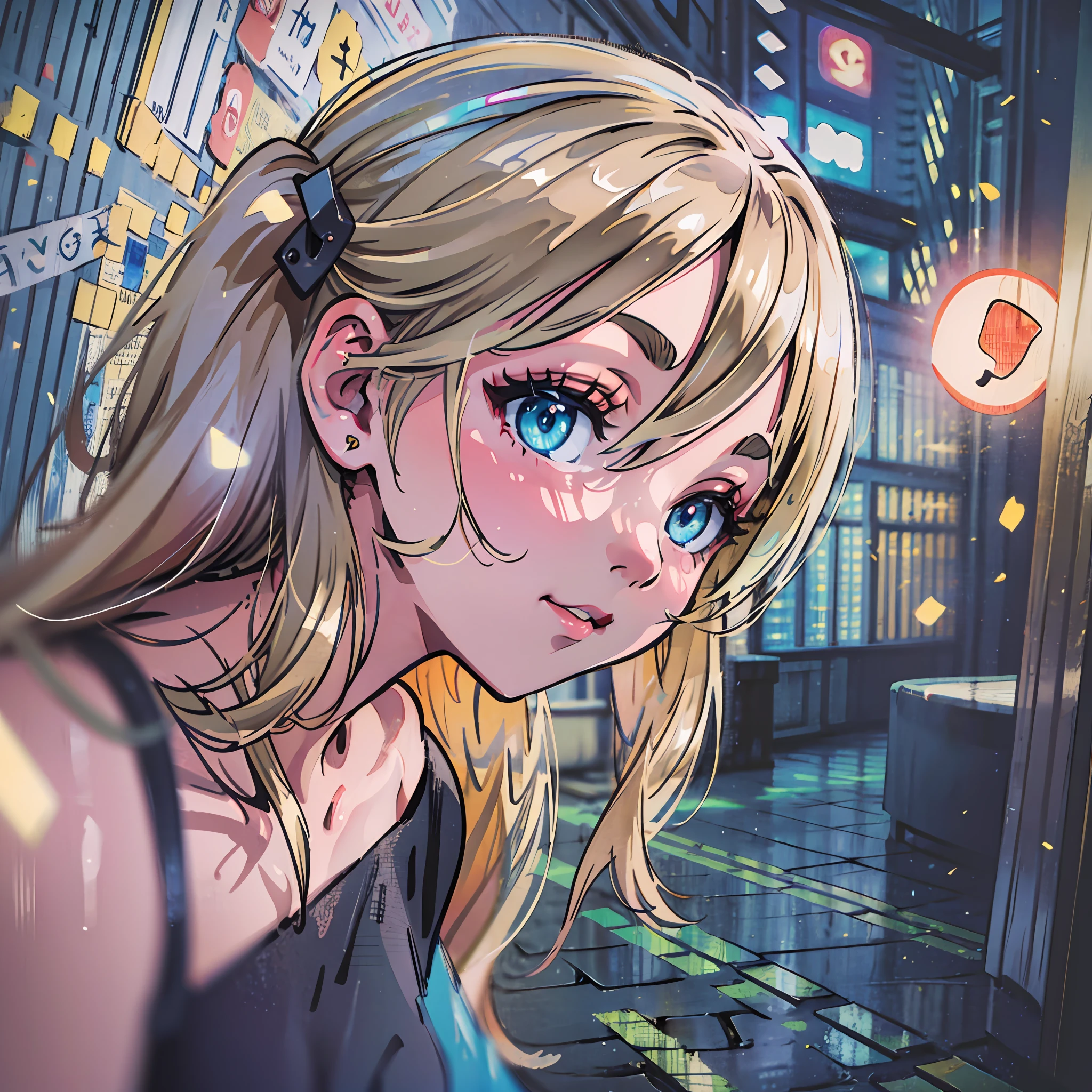 (award winning 8k concept art:1.3) of (young woman and her ghost:1.3), close to camera, sweet, front, epic, (masterpiece:1.4), (best quality:1.4), Amazing, beautiful, finely detailed, (Depth of field:1.4), 8k, fine art, stunning, (light reflections:1), (crisp:1.6), red twin tails, vibrant, (edge detection:1.4), absurdres, impressive, 120mm, clear, lens flare, wide shot, wide angle, colorful