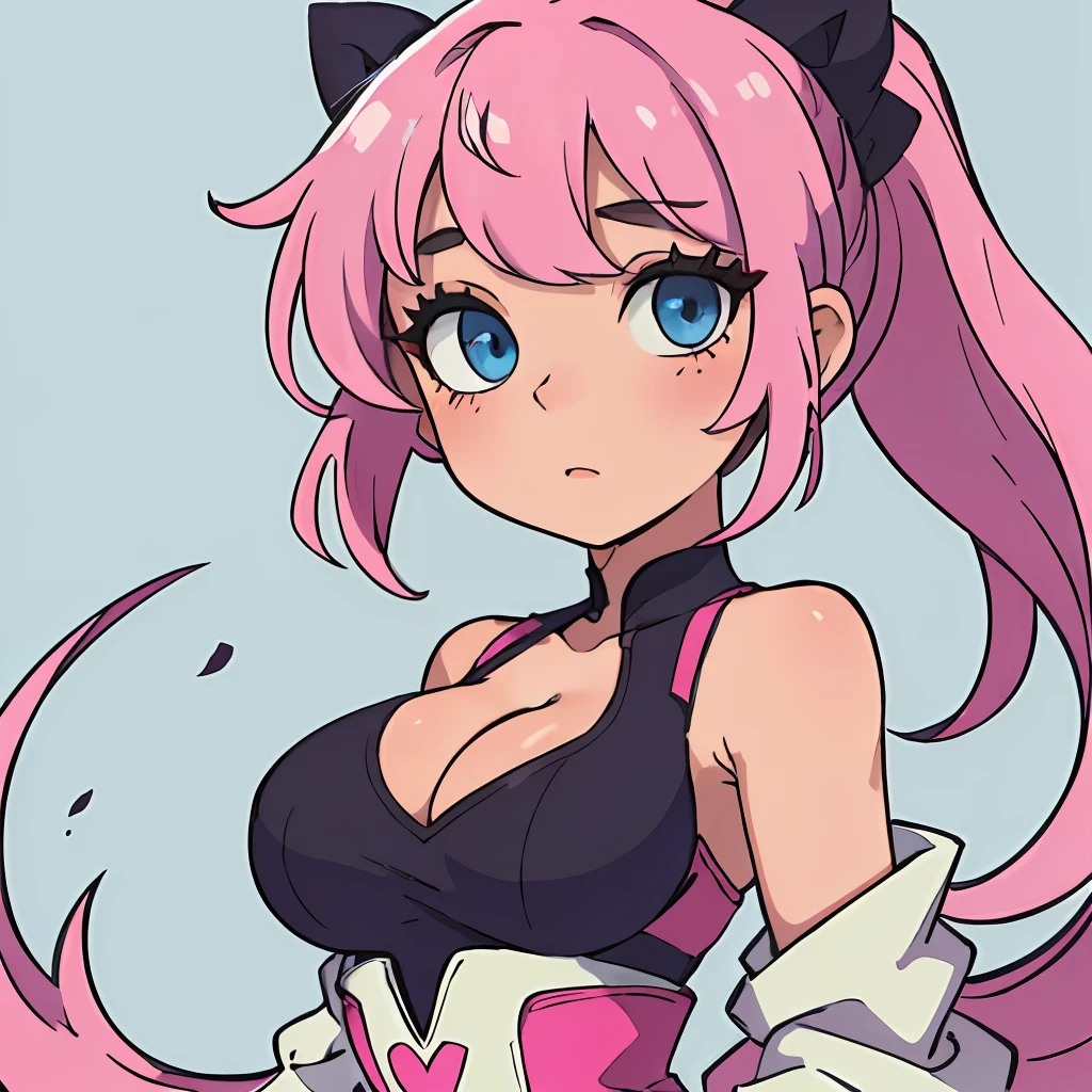 hightquality,Hi-Def,masterpaintings,pink hair,ponytailhair,1girl huge large breasts,Blue eyes,lovly,Slim and small,Stylish clothes