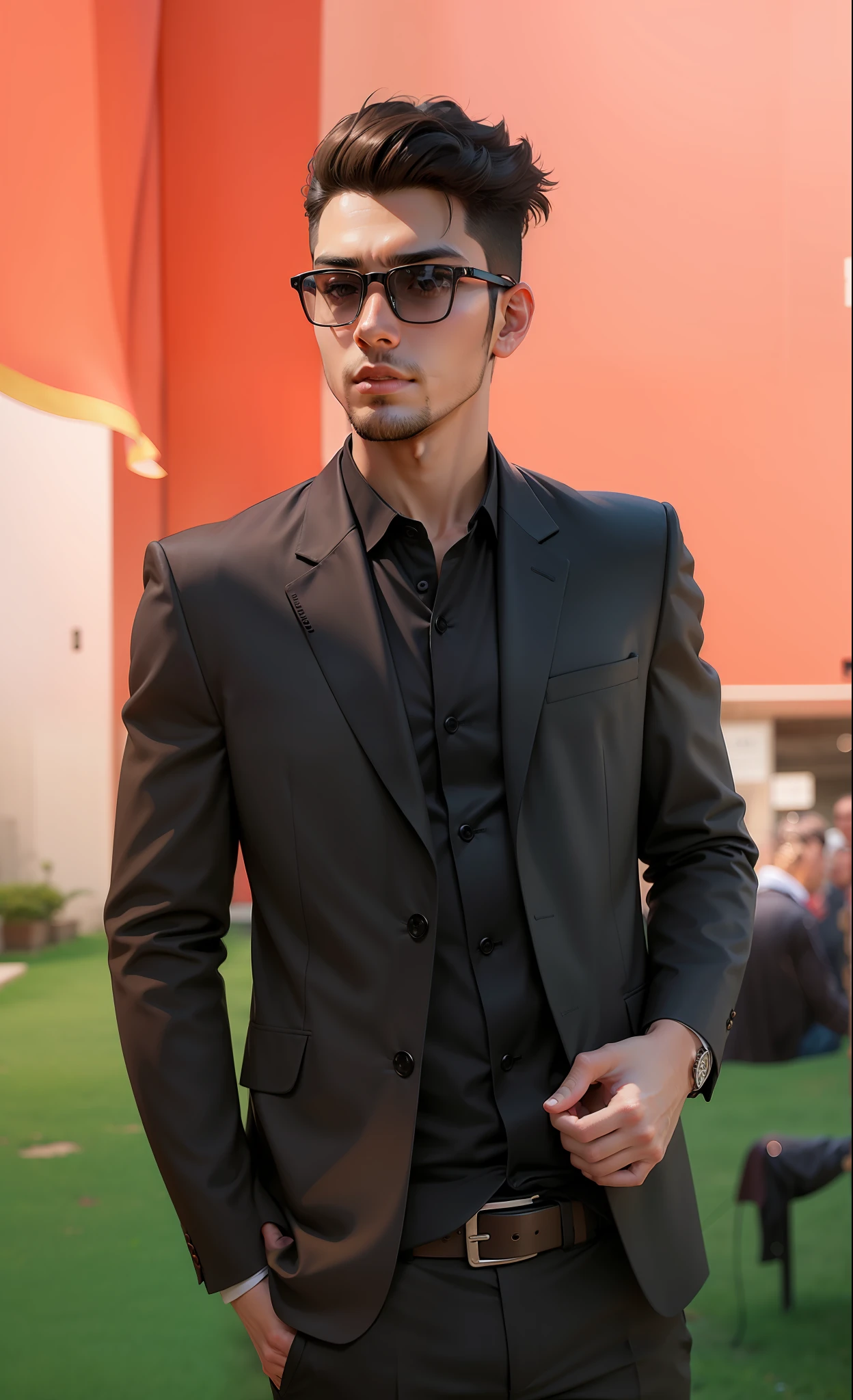 Change background Handsome boy
