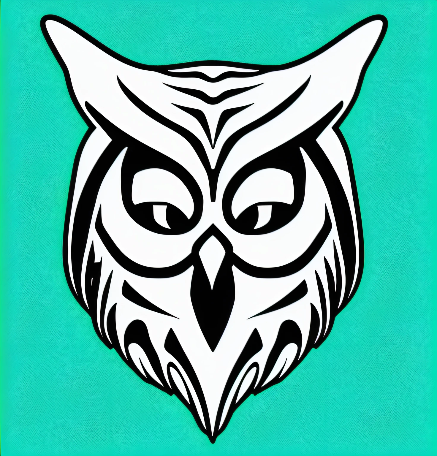 a vectorized owl head logo, sem fundo