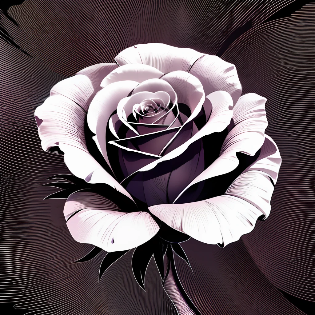 {Masterpiece} Description: A simple and bottomless masterpiece, ideal to print on a t-shirt and convey a minimalist and elegant style. The image features an abstract drawing of a stylized black rose. With soft lines and delicate contours, the flower exudes delicacy and harmony. The subtle details give a touch of sophistication to the design, while the absence of background allows the flower to be the focal point. Le choix des couleurs douces, tels que les nuances de rose et de blanc, adds a serene look to the work. This simple, bottomless masterpiece will be perfect for printing on a T-shirt, offrant un look moderne et charmant. Tags: Masterpiece, imprimer, t-shirt, simple, Pas de fond, Dessin abstrait, Stylized flower, Lignes douces, Delicate contours, Delicacy, harmonie, Subtle details, Sophistication, couleurs douces, rose, blanc, Serenity, moderne, charmant.:: floral::1 clair de lune::1 DSLR::1 baby blue color::1 --v 4 --quality 2