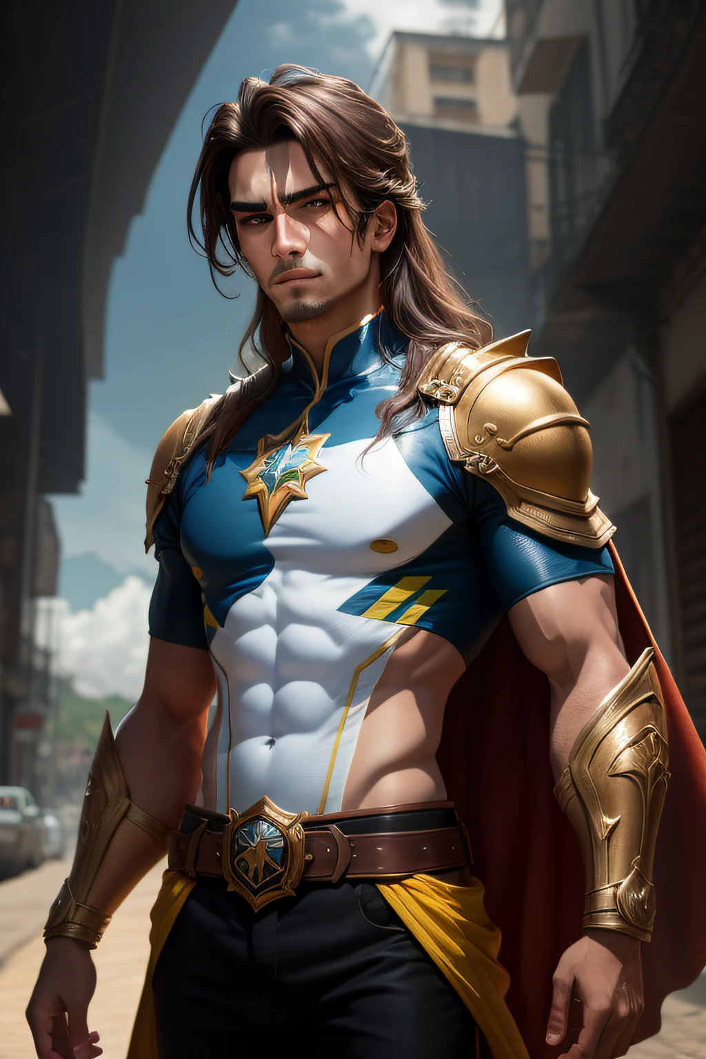 Create a new hero with the characteristics of the culture and the traits of the Brazilian population, based on the creation of the hero, sua roupa de herois deve ter como base as cores da bandeira do brasil