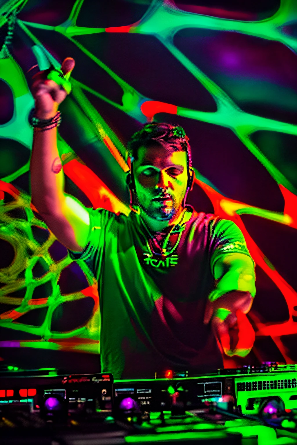 homem de camisa preta e fones de ouvido tocando um DJ, DJ em uma festa, foto de perfil 1024px, Festa DJ Rave, DJ Sura, psytrance, Fones de ouvido DJ Rave, Conjunto de DJ, Raphael Personnaz, Turntablism DJ arranhando, tocando techno house music, DJ, amen beats jungle party, festival de dance trance edm, Vitaly Bulgarov