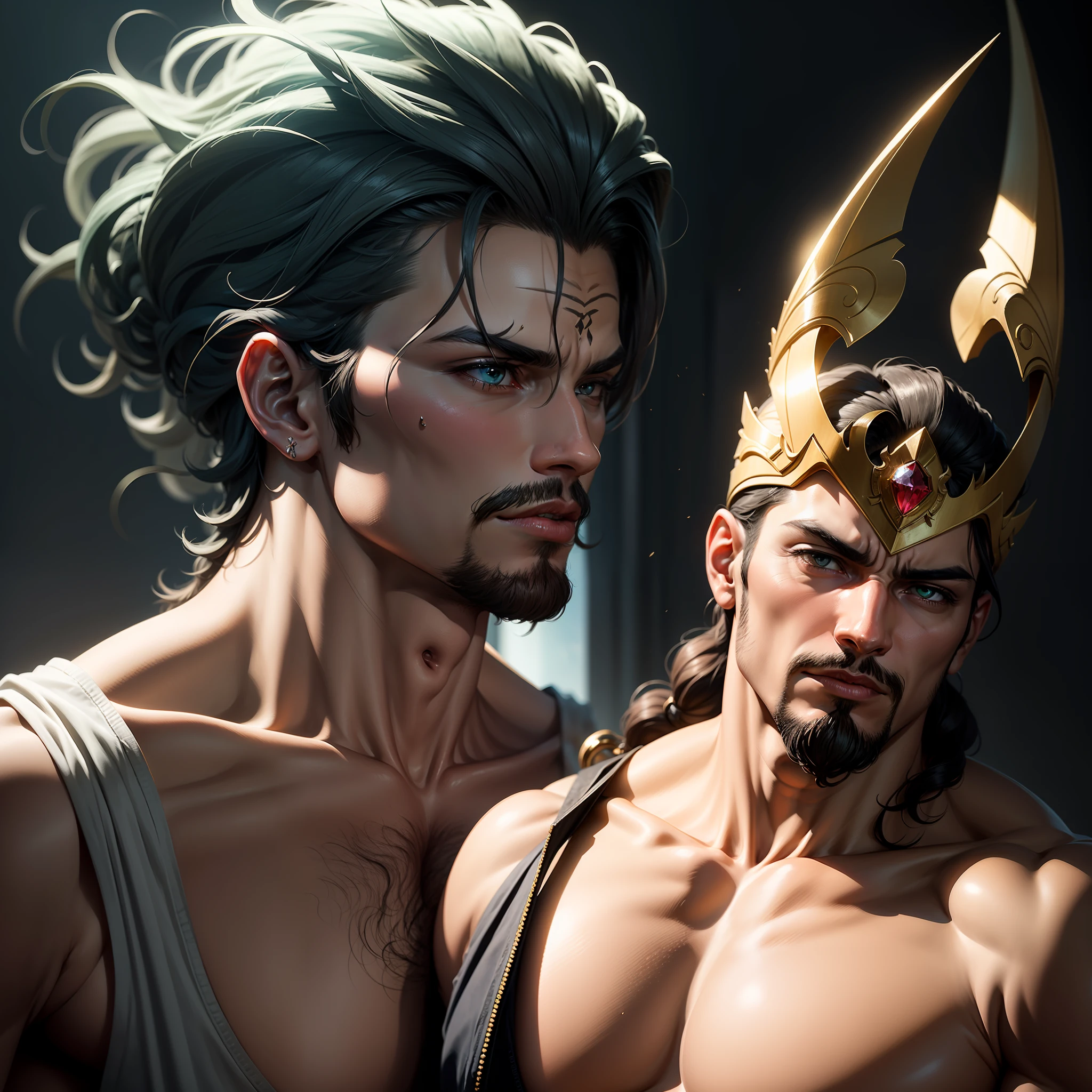 Zeus com raios, realista