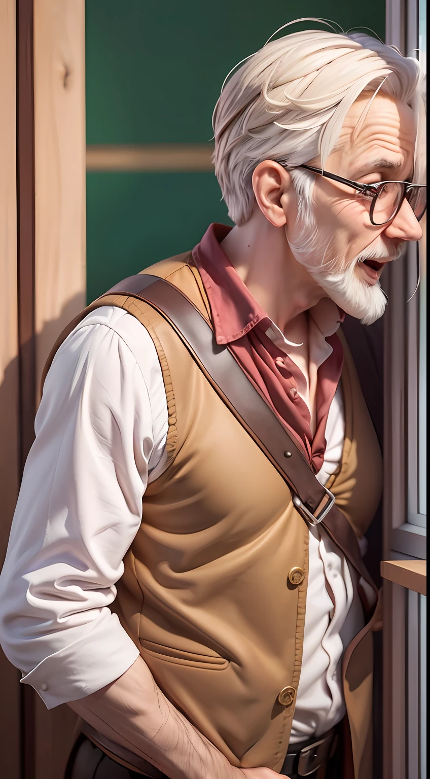 Eles se desculparam por terem pensado que algo errado estava acontecendo e perguntaram se poderiam ajudar o Sr. Tobias com sua arte. O senhor ficou emocionado com a gentileza dos detetives e aceitou a ajuda com alegria.