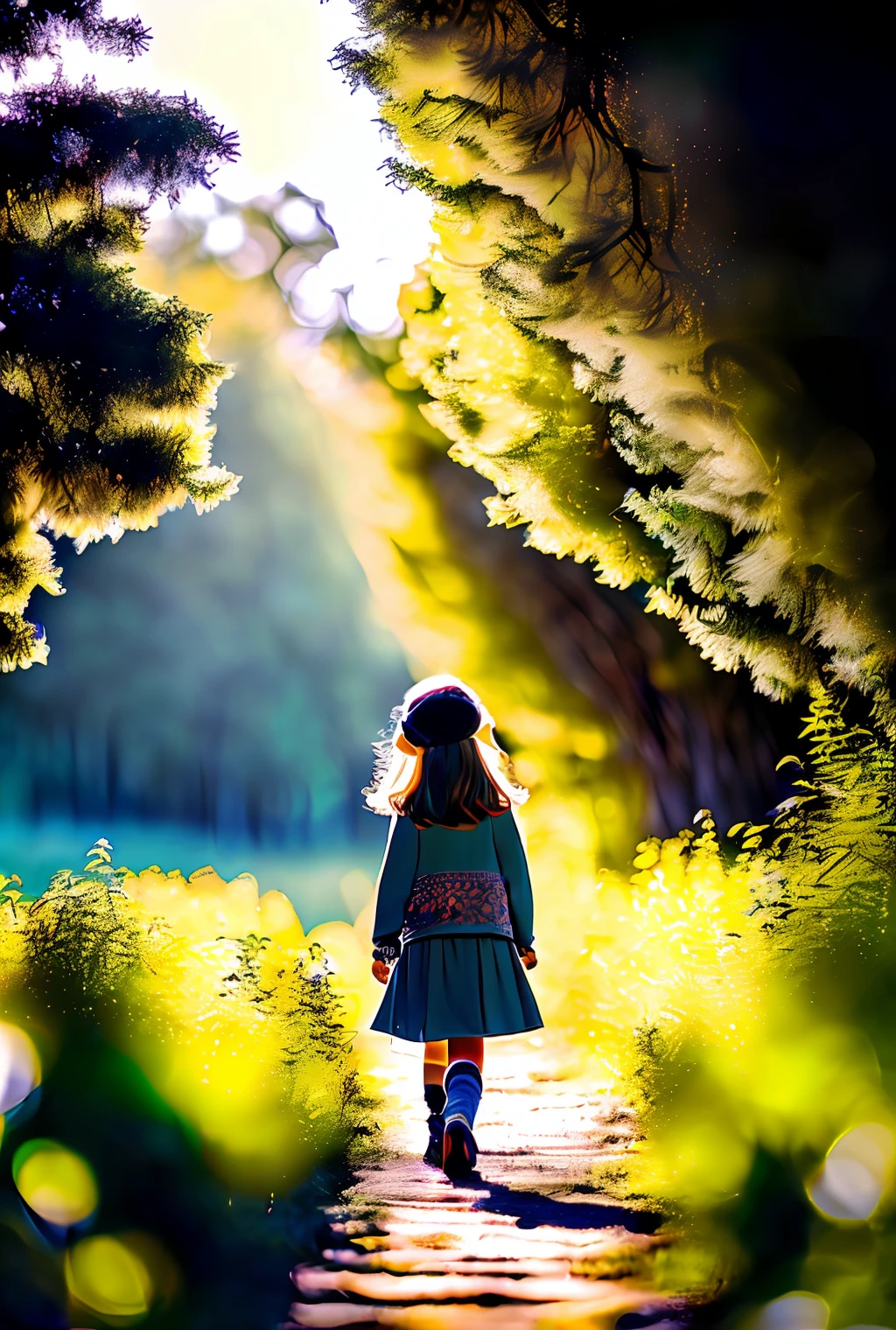 Once upon a time, in a small village nestled on the outskirts of an enchanted forest, there lived a young girl named Emma. She possessed a vibrant imagination and an unwavering love for all creatures, big and small. One sunny morning, as she looked out her window, Emma spotted a flash of movement in the distance—a tiny kitten with fur that sparkled like stardust. The kitten dashed into the depths of the enchanting forest, leaving Emma both concerned and intrigued.